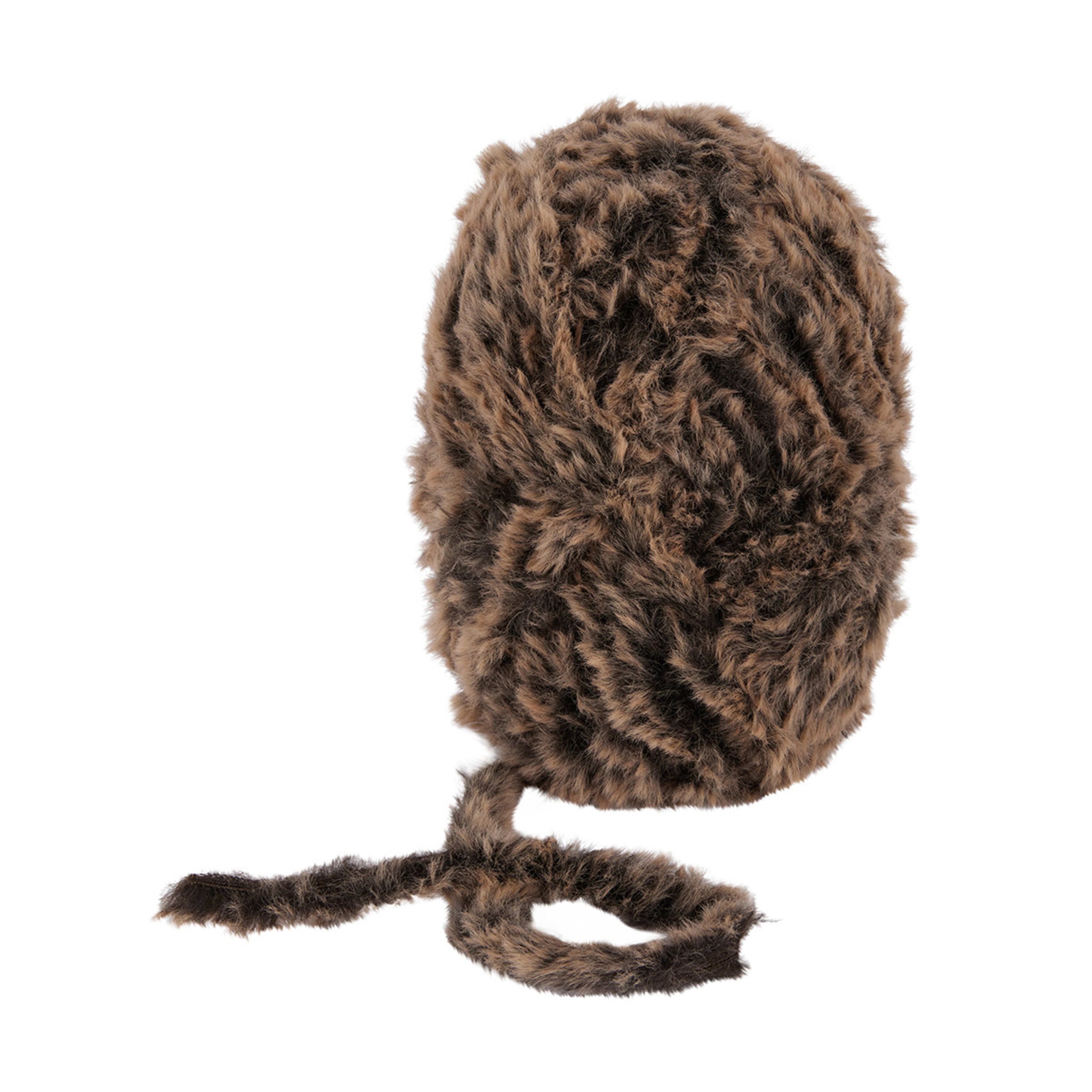 Faux Fur Yarn - Tan and Black - Kmart