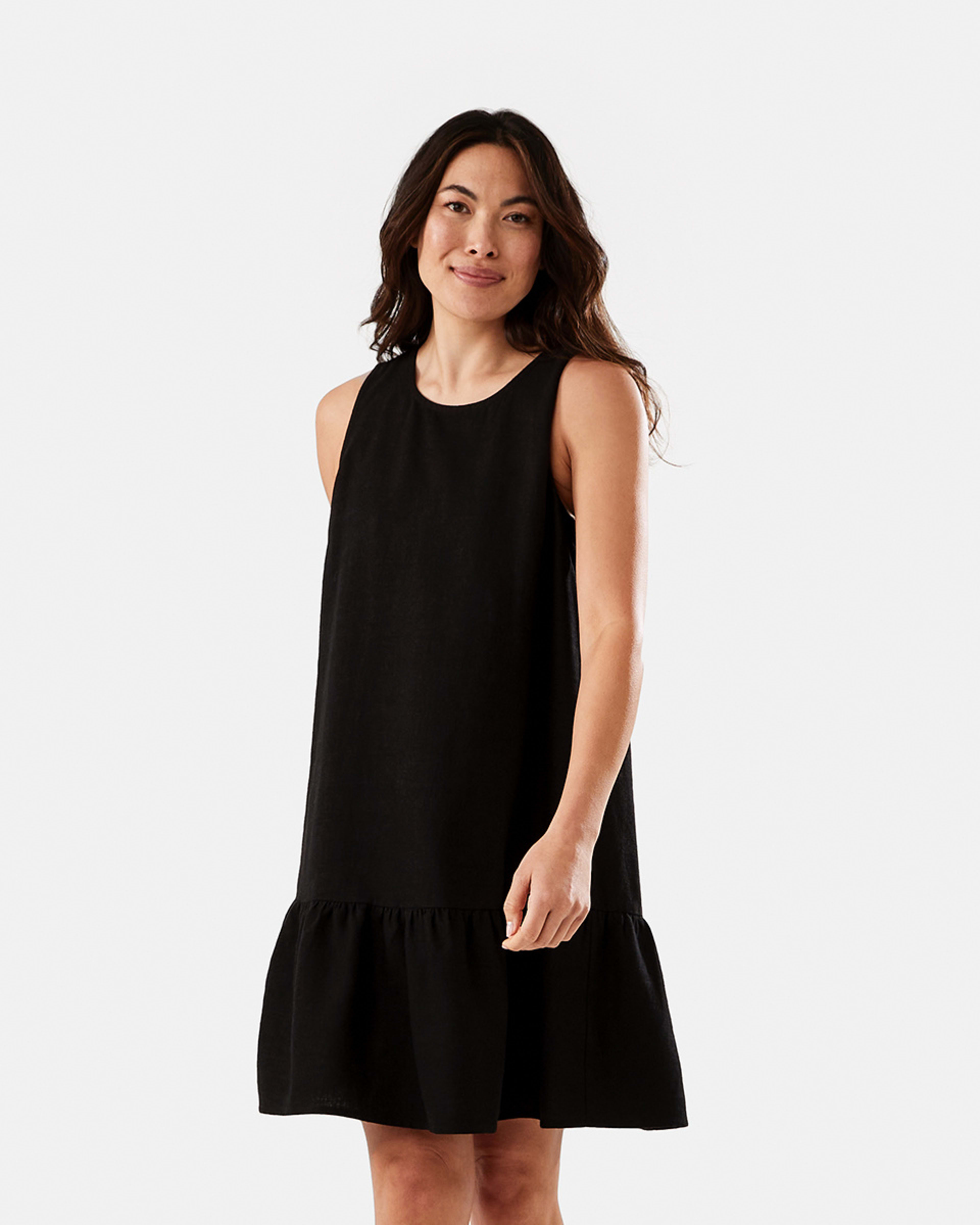 Sleeveless Linen Blend Drop Waist Mini Dress - Kmart