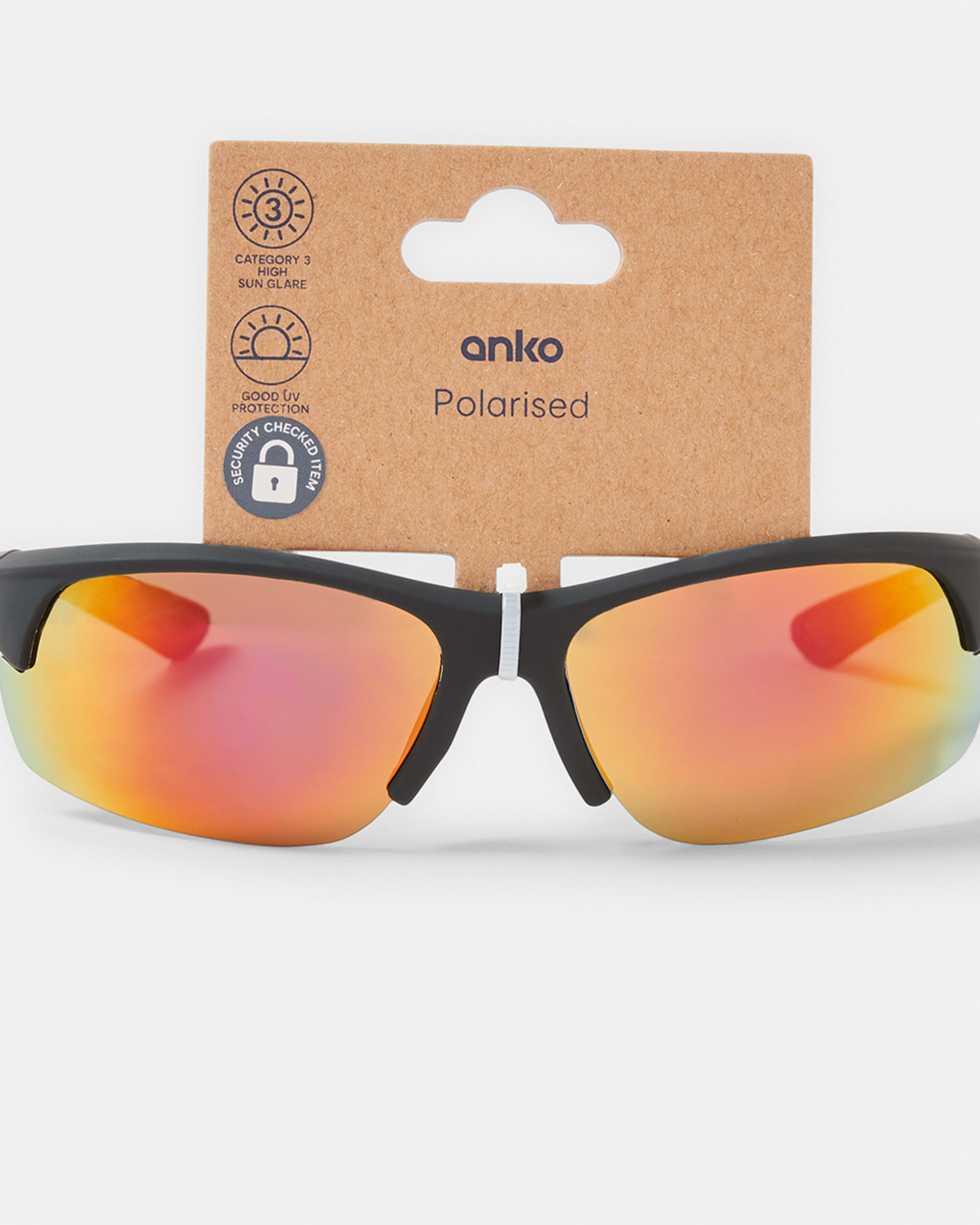 Sport Rimless Wrap Sunglasses Kmart