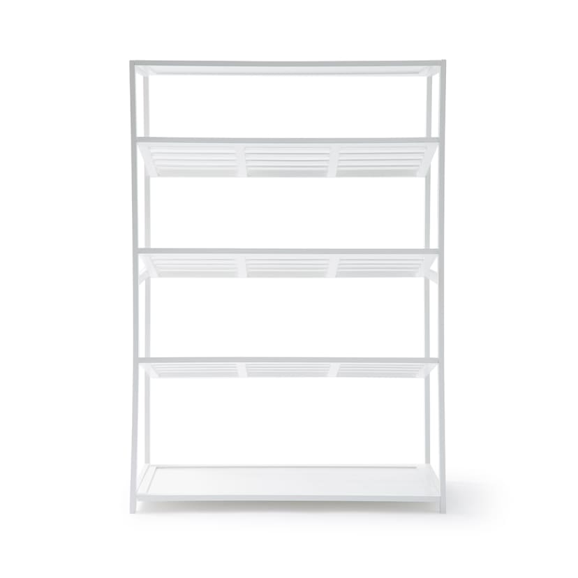 5 Tier White Bamboo Shoe Rack Kmart