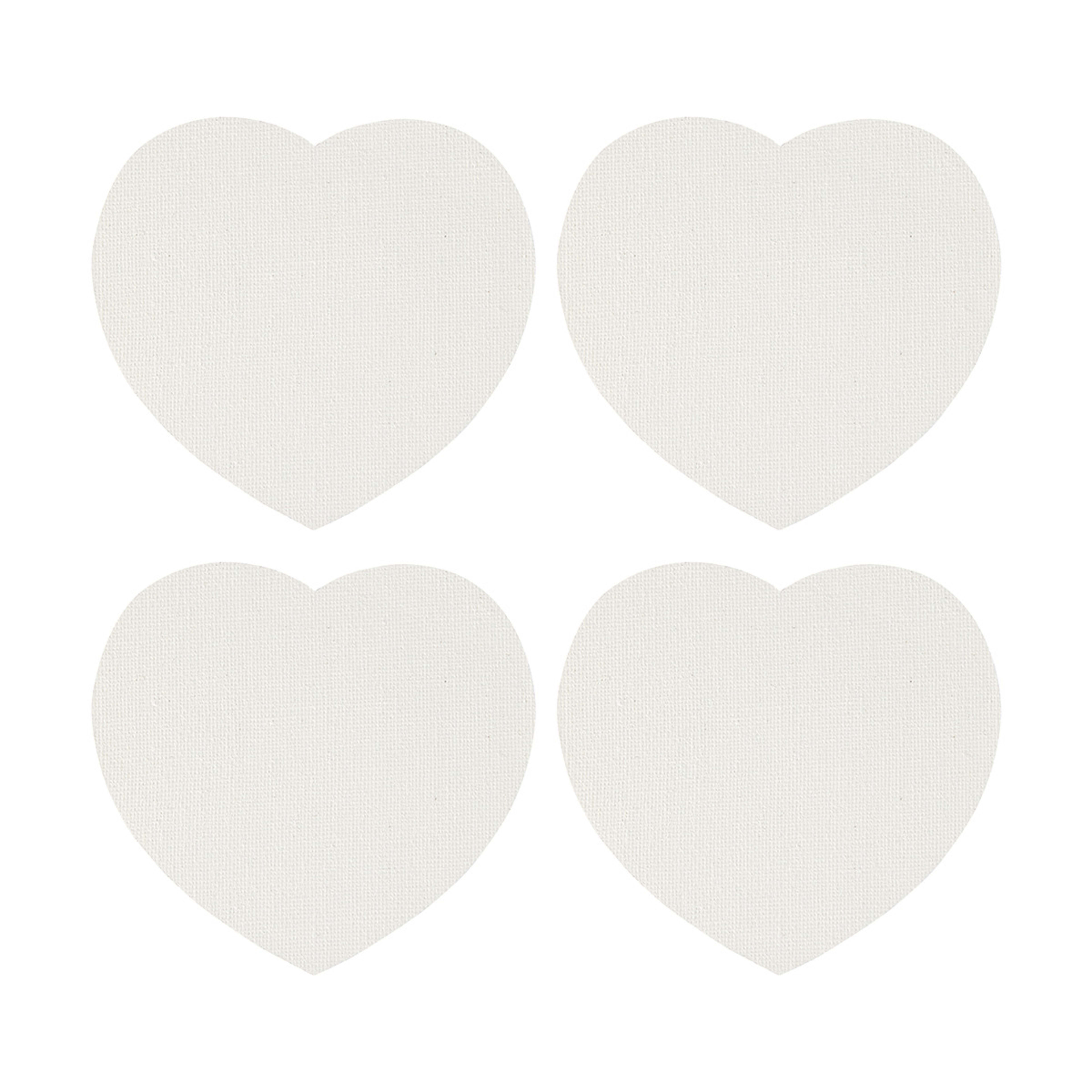 3 4 Pack Paintable Heart Canvas Fridge Magnets, 3 of 6