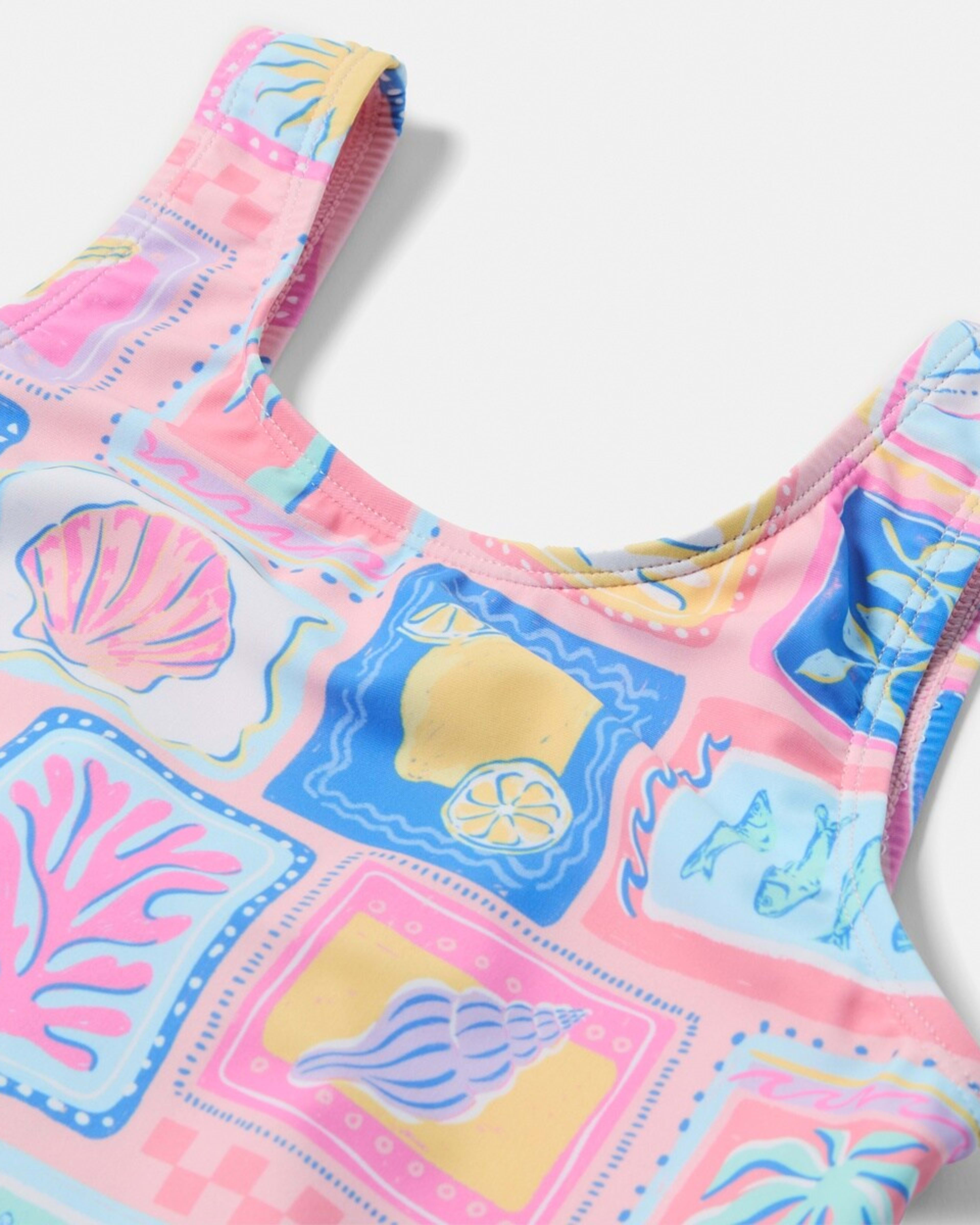 7 One Piece Print Bather COASTAL CHARM BLUSHING ROSE, 7 of 7