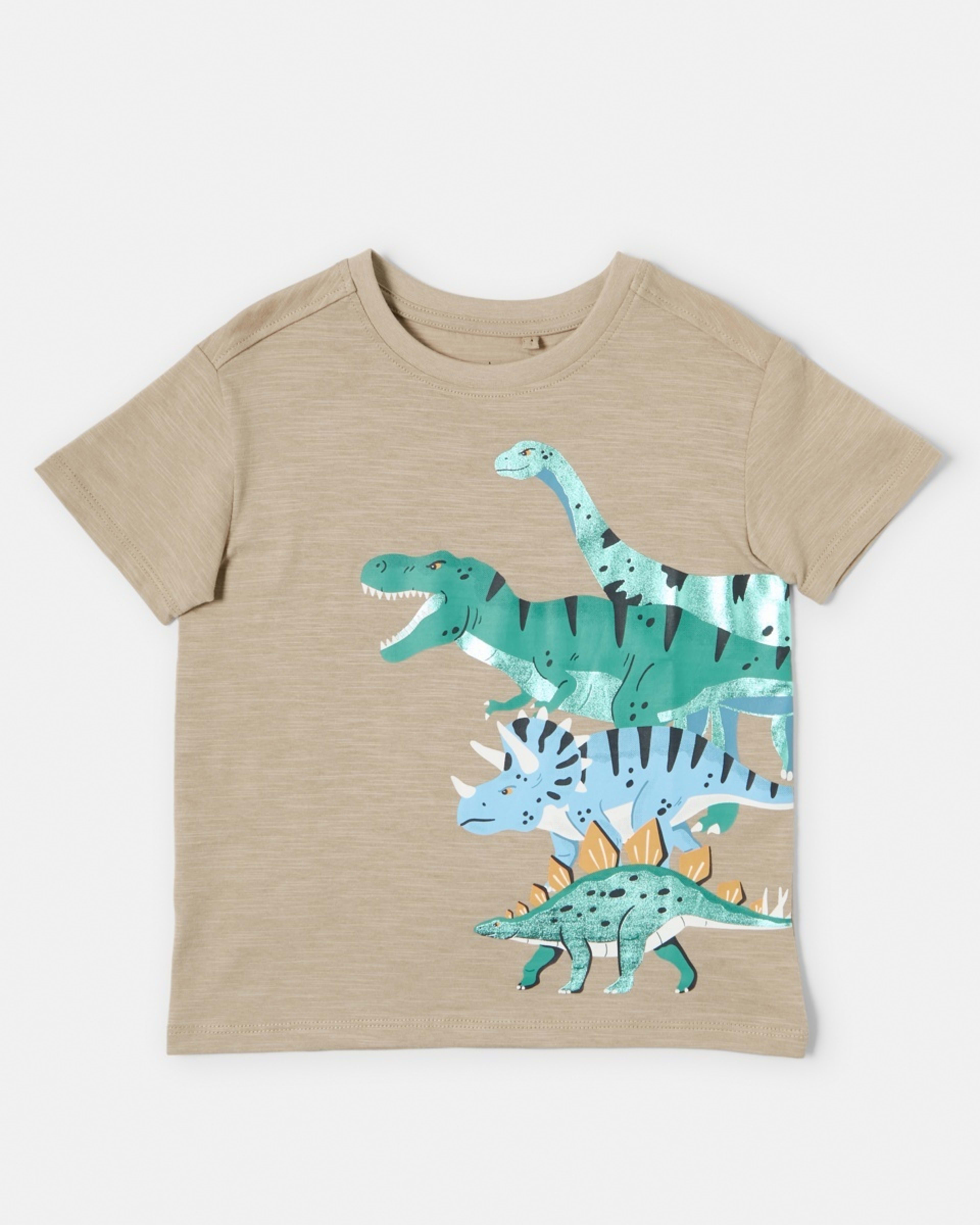 7 Foil Print T-shirt Tan Dinos, 7 of 8