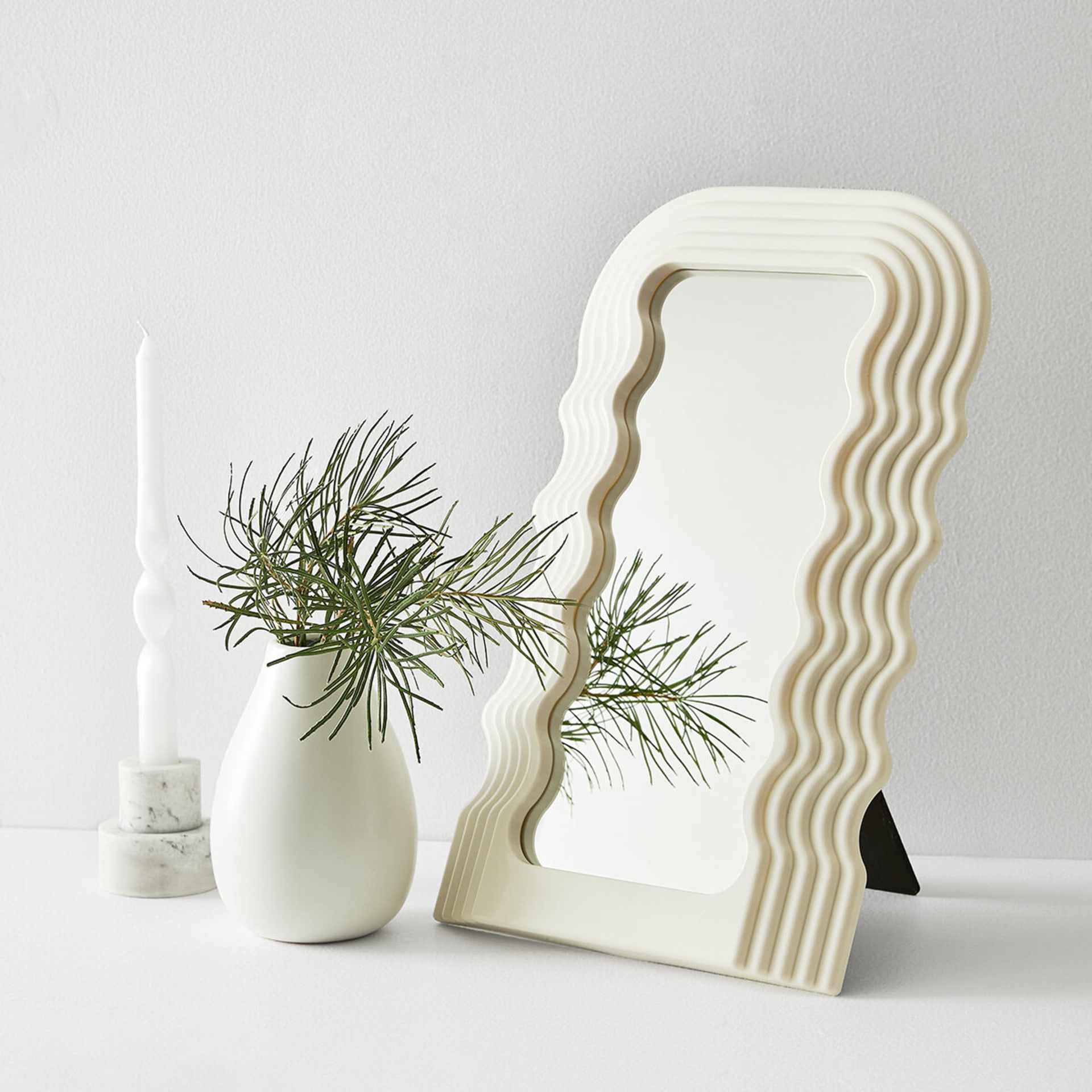 Wavy Mirror White Kmart NZ