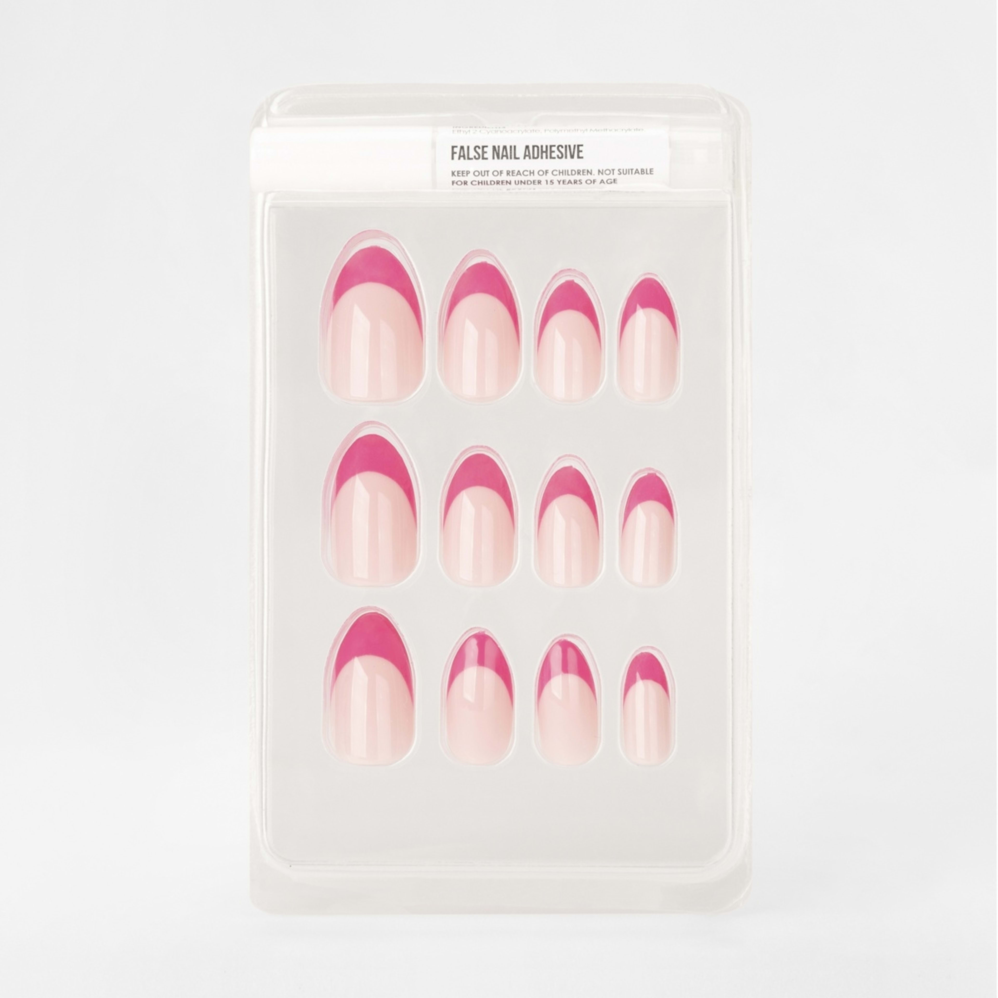 OXX Cosmetics 24 Pack False Nails with Adhesive - Almond Shape, Hot ...