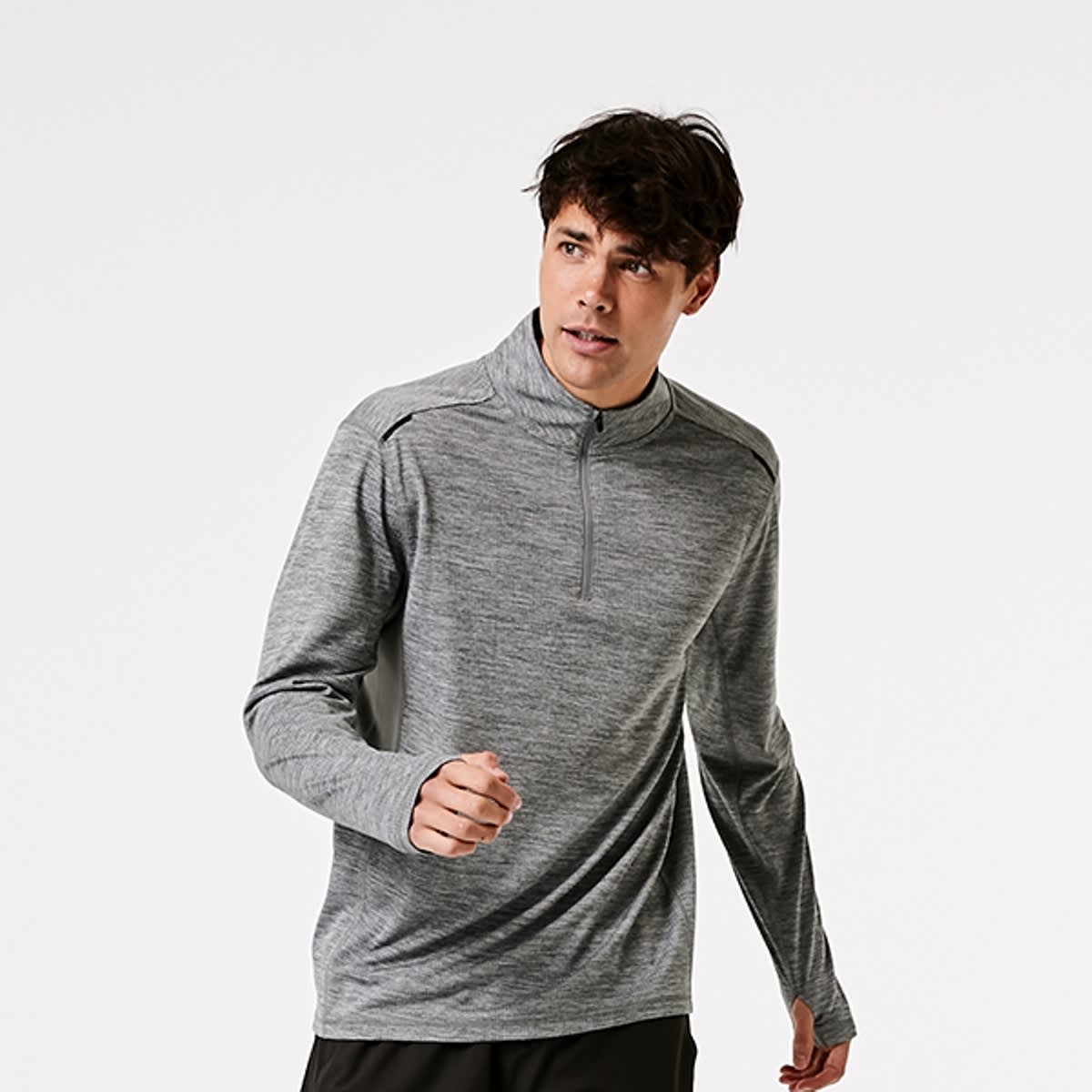 nike grey quarter zip