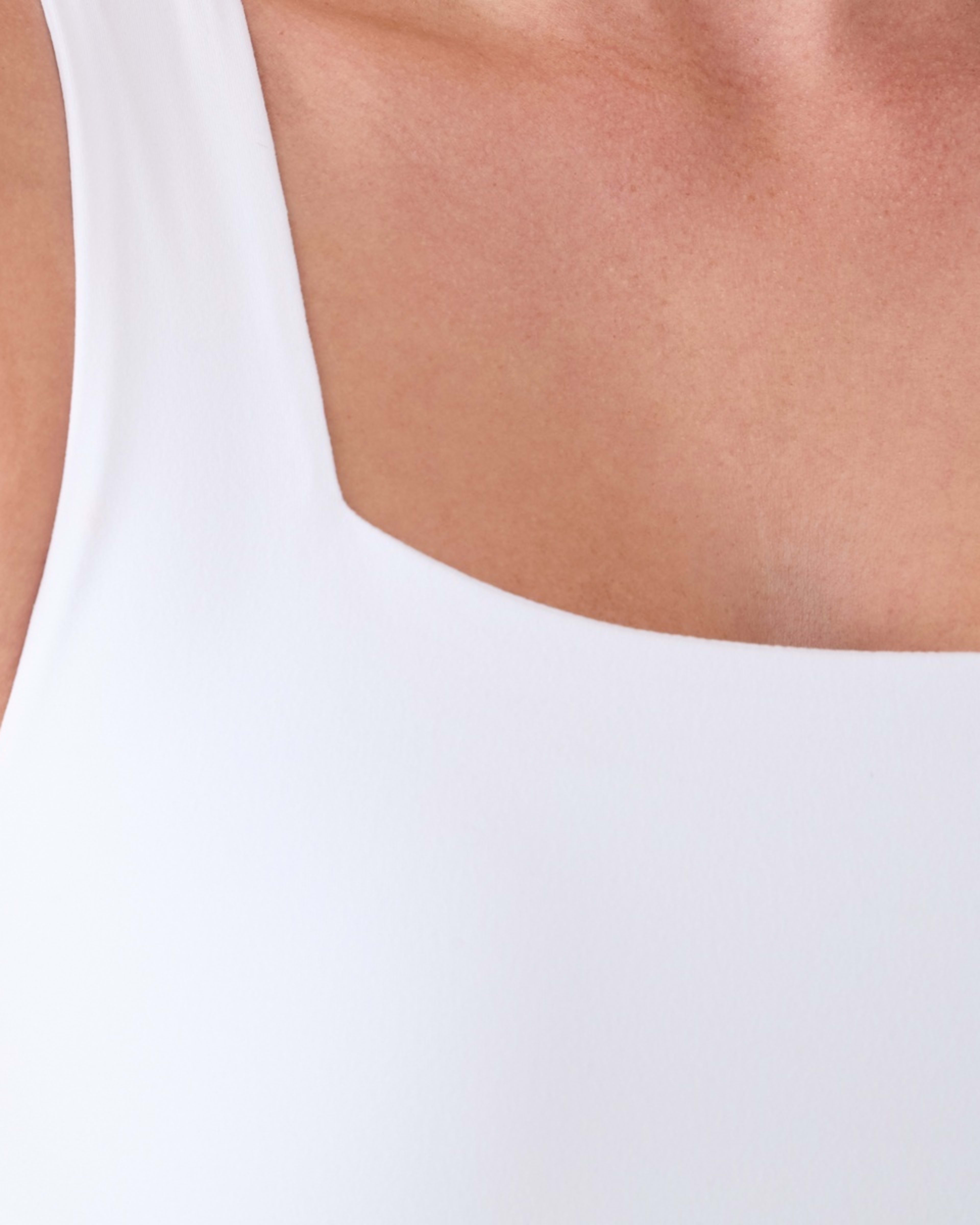 7 Sleeveless Straight Neck Bodysuit WHITE, 7 of 7