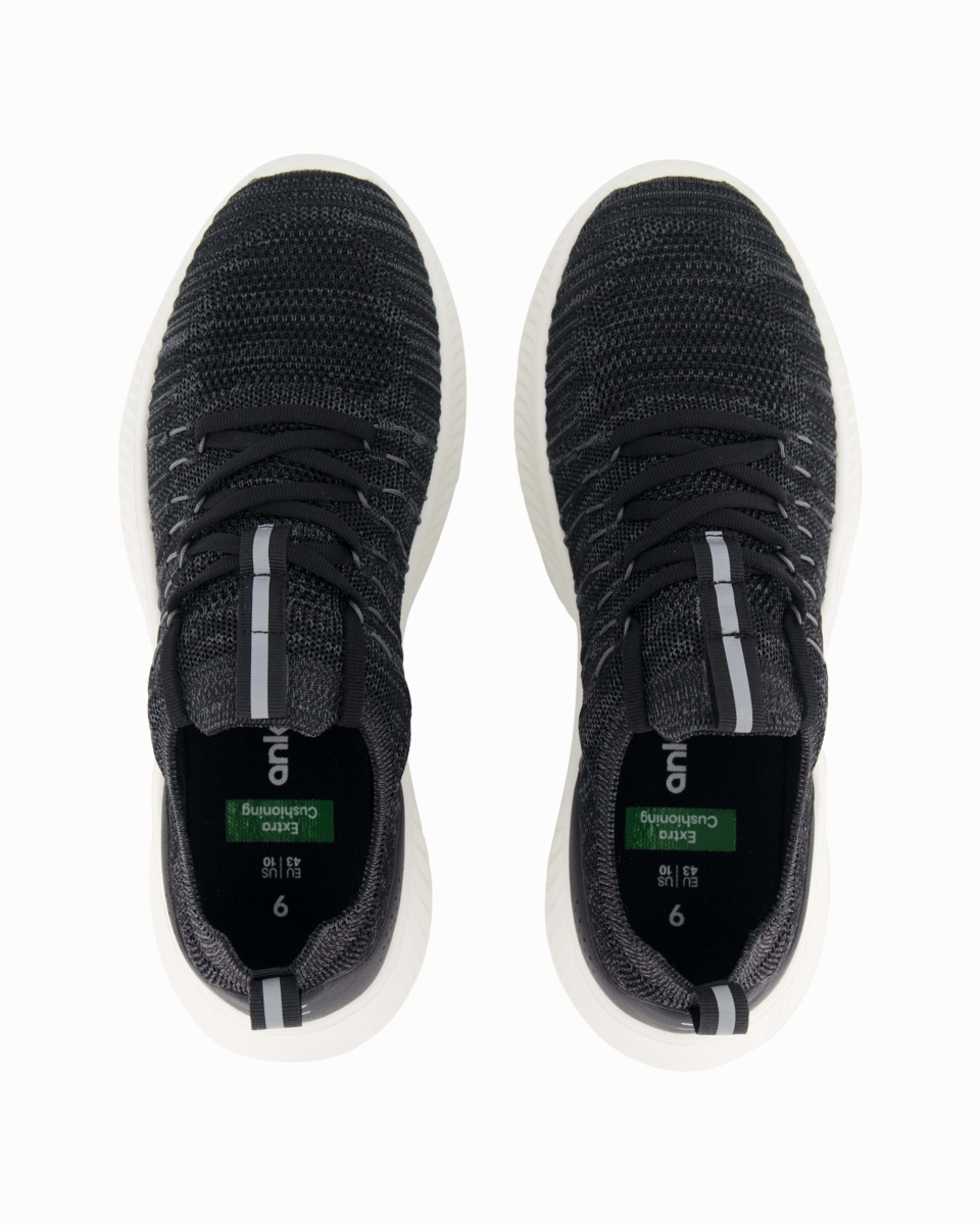 2 Textured Upper Sneakers Blk Wht, 2 of 5