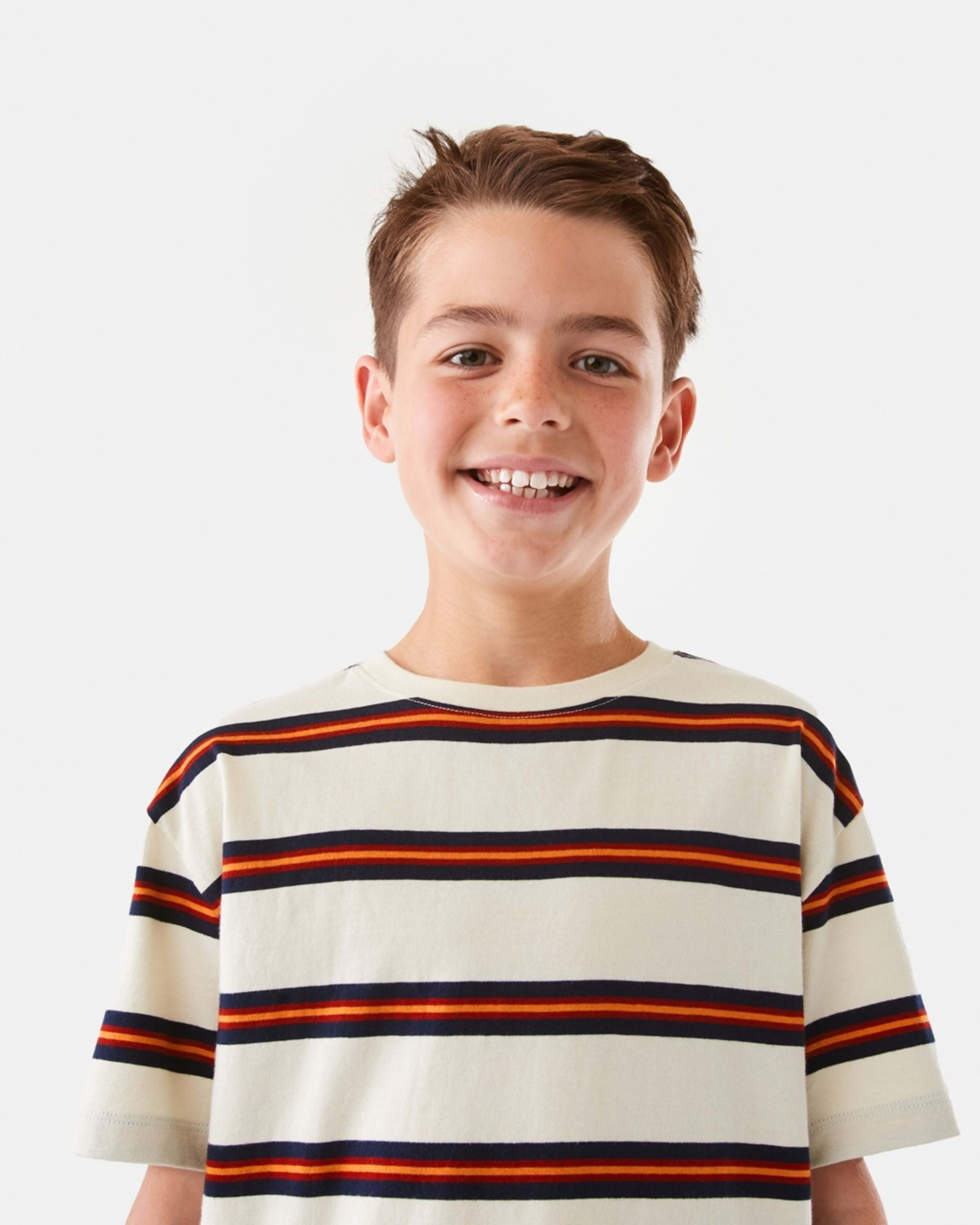 3 Short Sleeve Stripe T-shirt Bge Rtrstr, 3 of 8