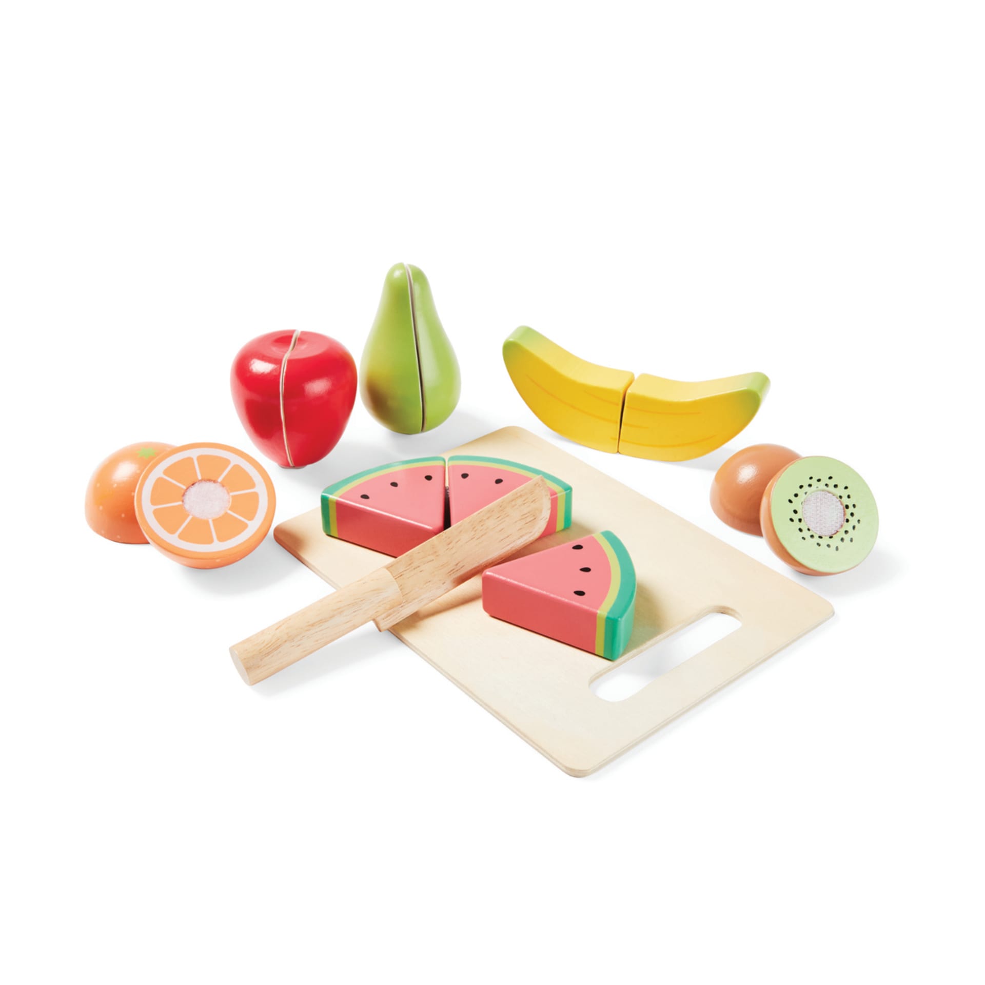 8 Piece Wooden Fruit Cutting Set Kmart