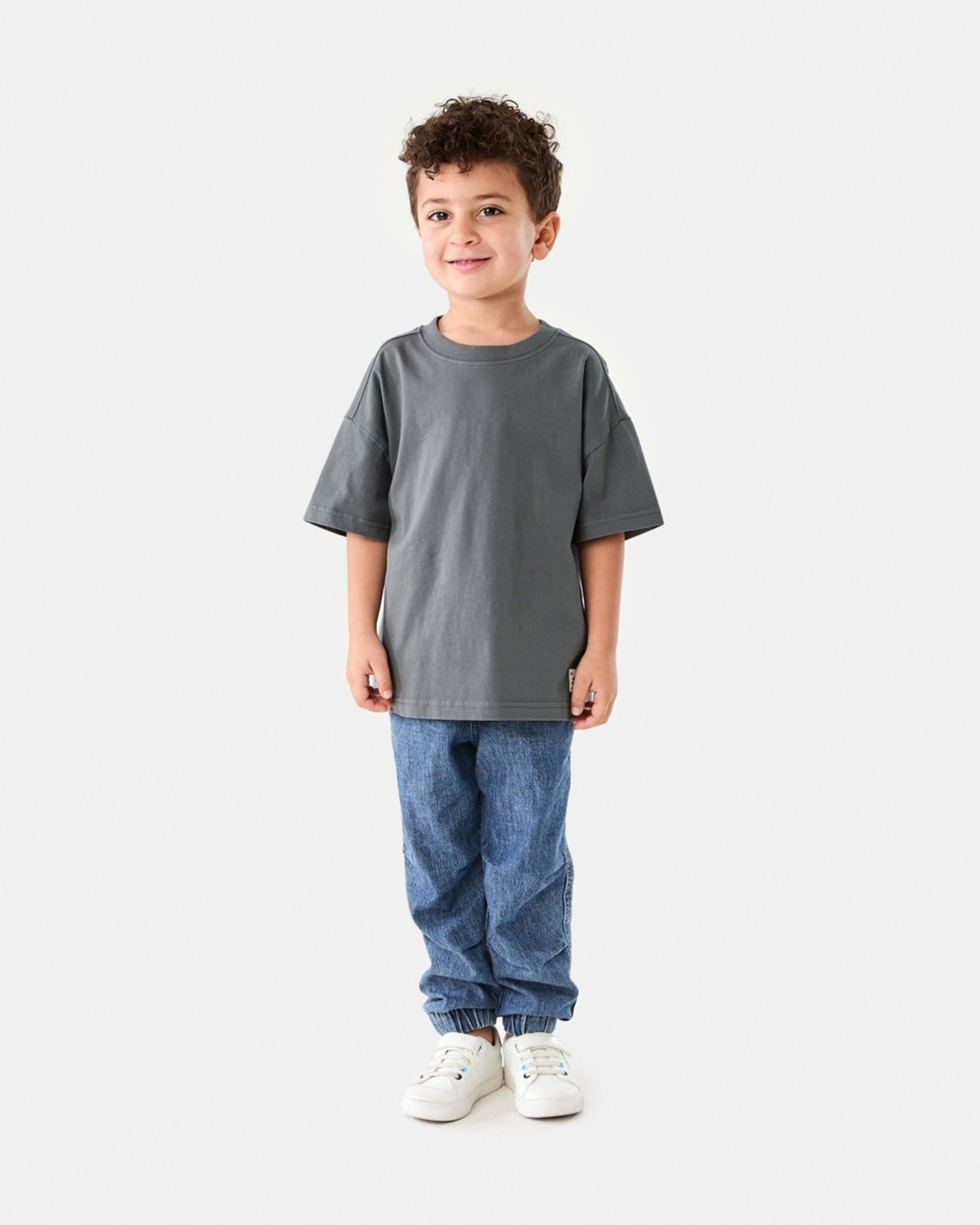 6 Oversized Washed T-shirt WASHED GRAY, 6 of 7