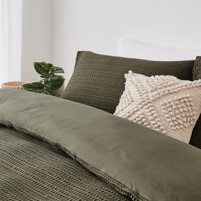 Makena Cotton Quilt Cover Set Queen Bed, Forest Kmart