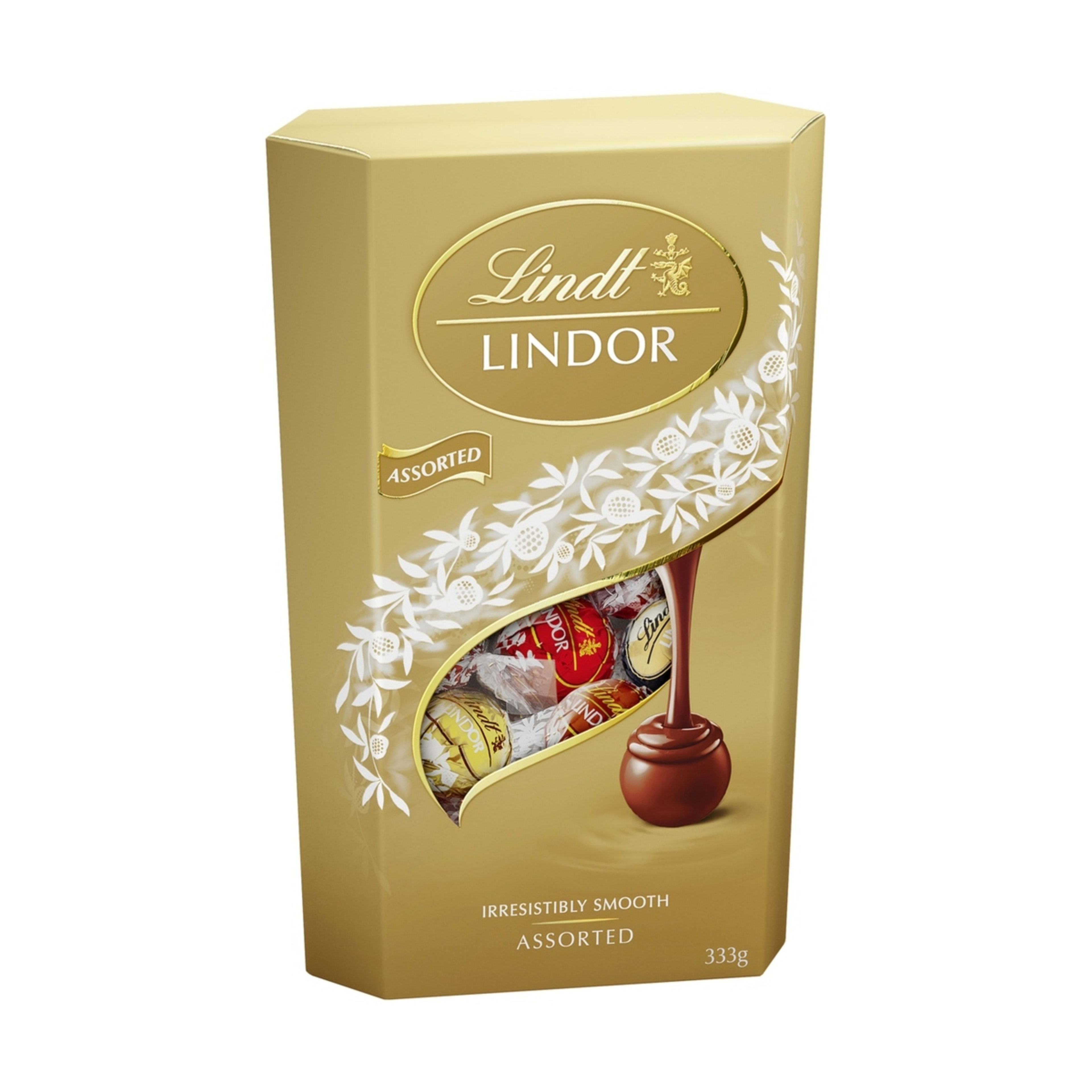 1 Lindt LINDOR Assorted Chocolate Cornet 333g, 1 of 7