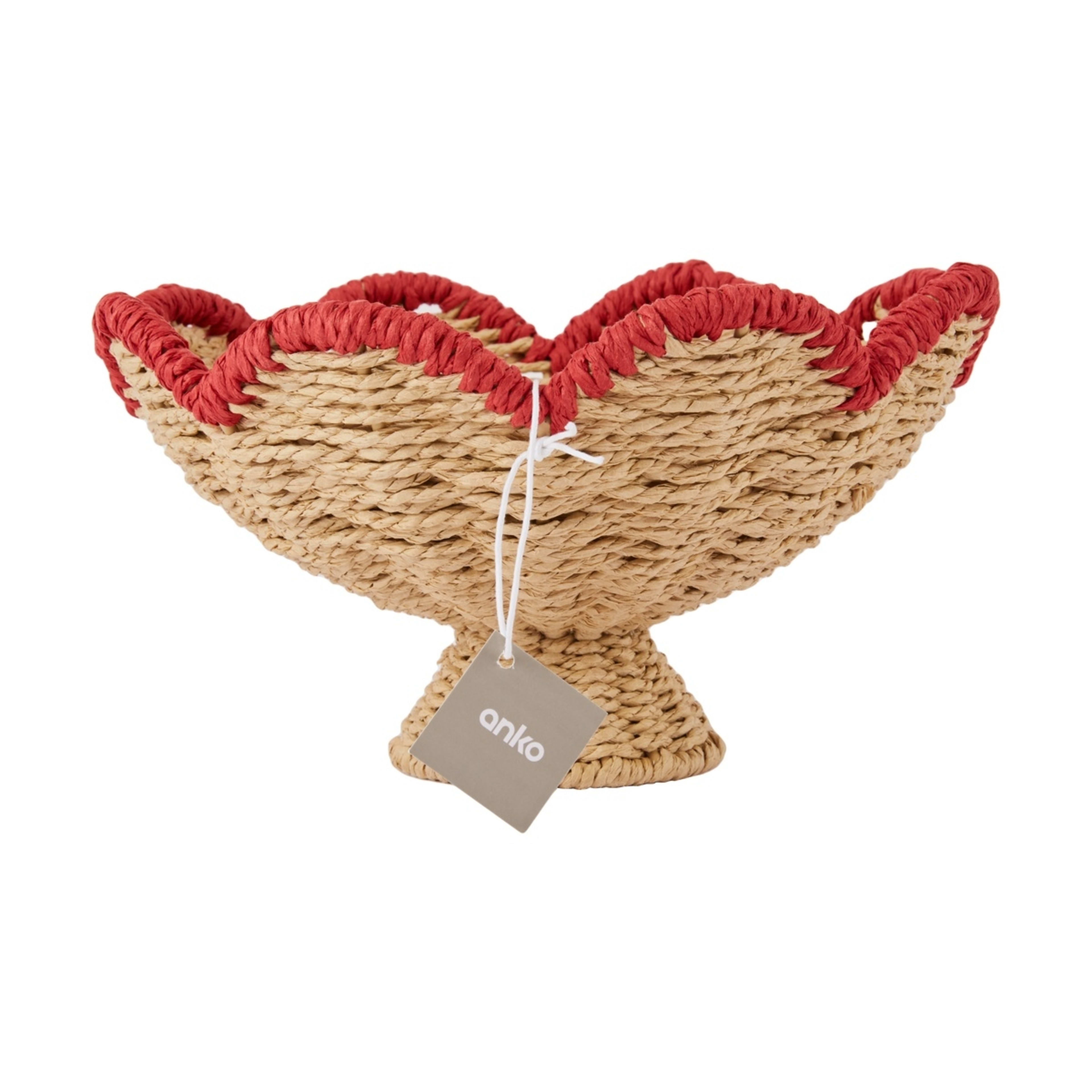 6 Red Edge Woven Bowl, 6 of 6