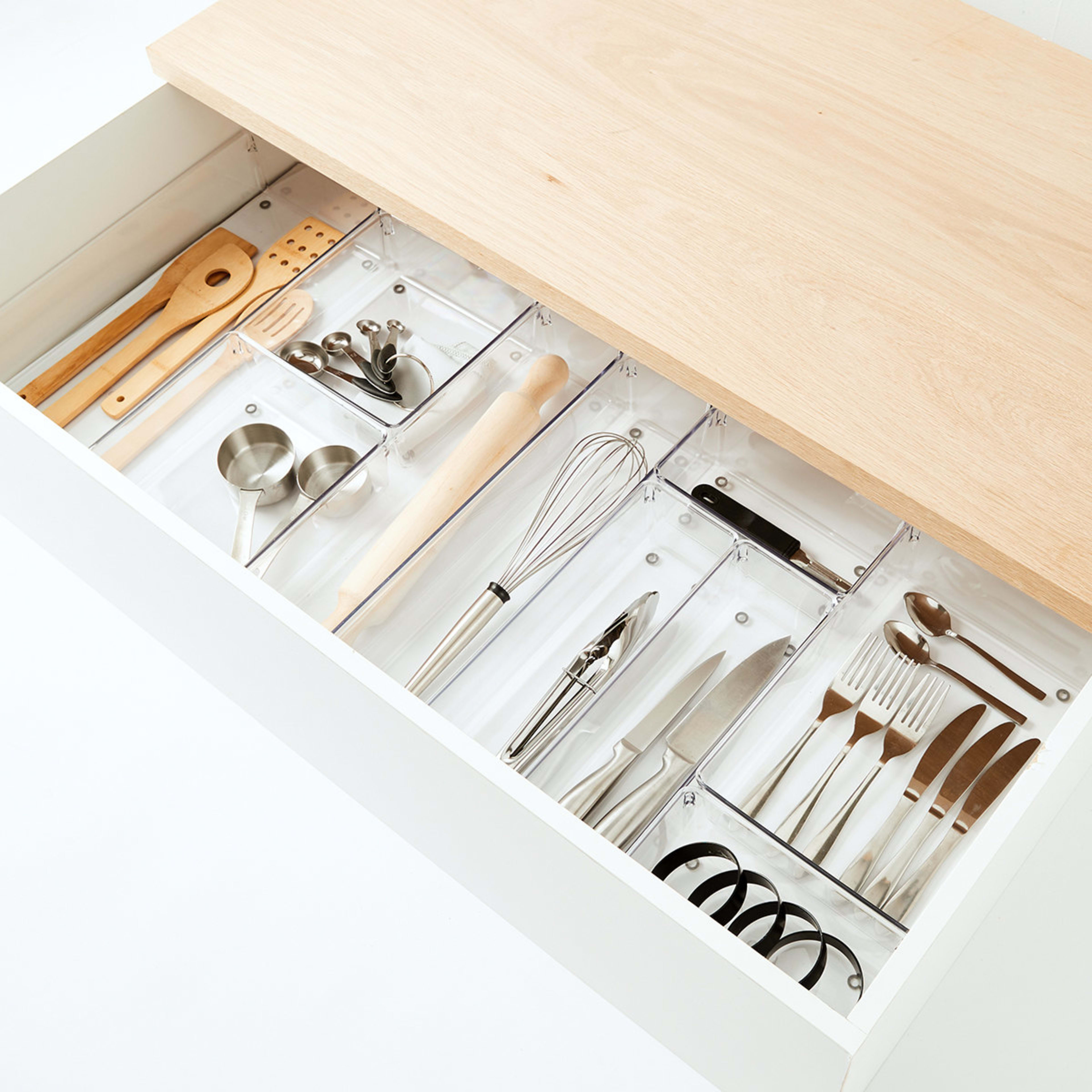 10 Piece Clear Drawer Organiser Set Kmart