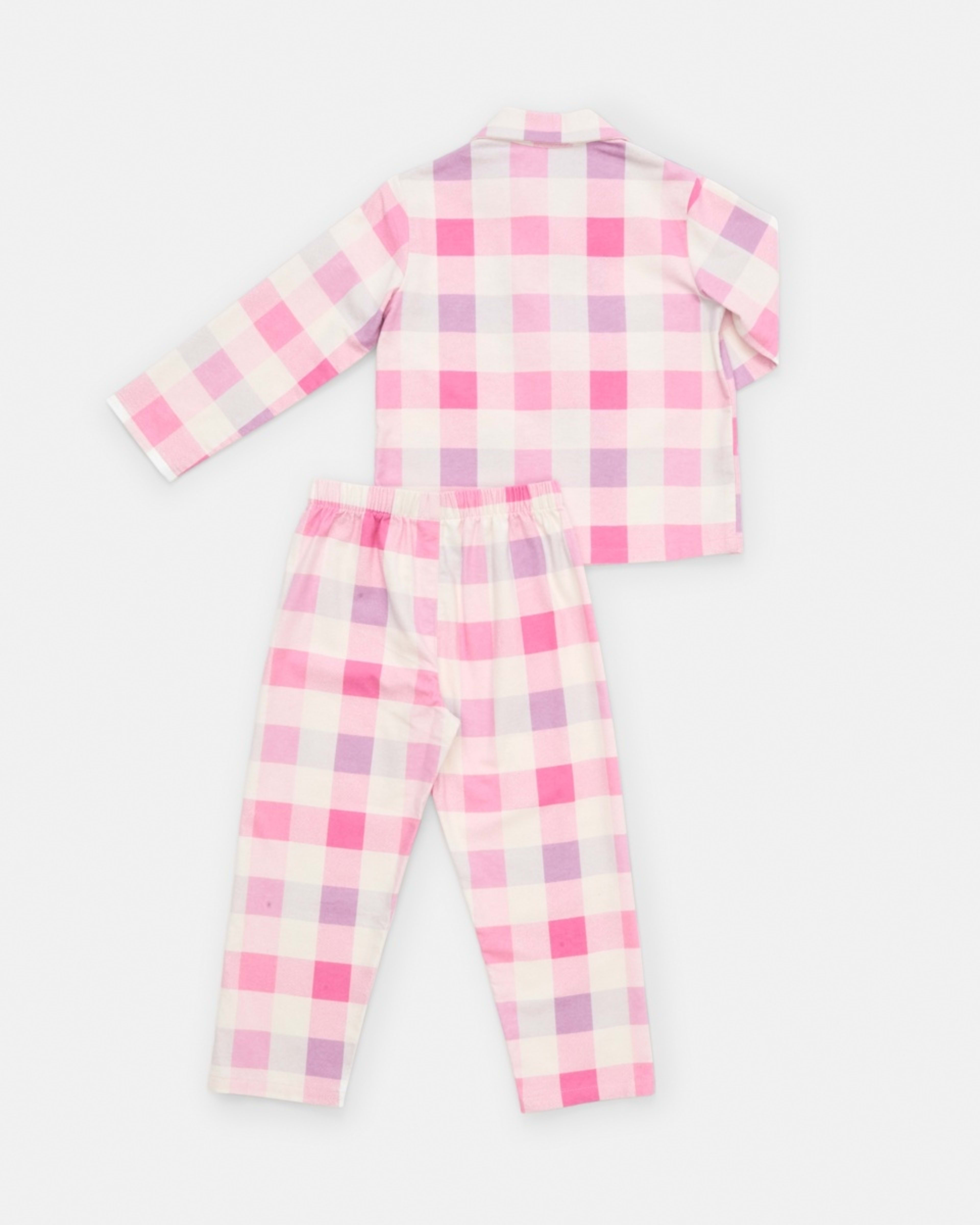 7 Flannelette Pyjama Set Pnk Check2, 7 of 9