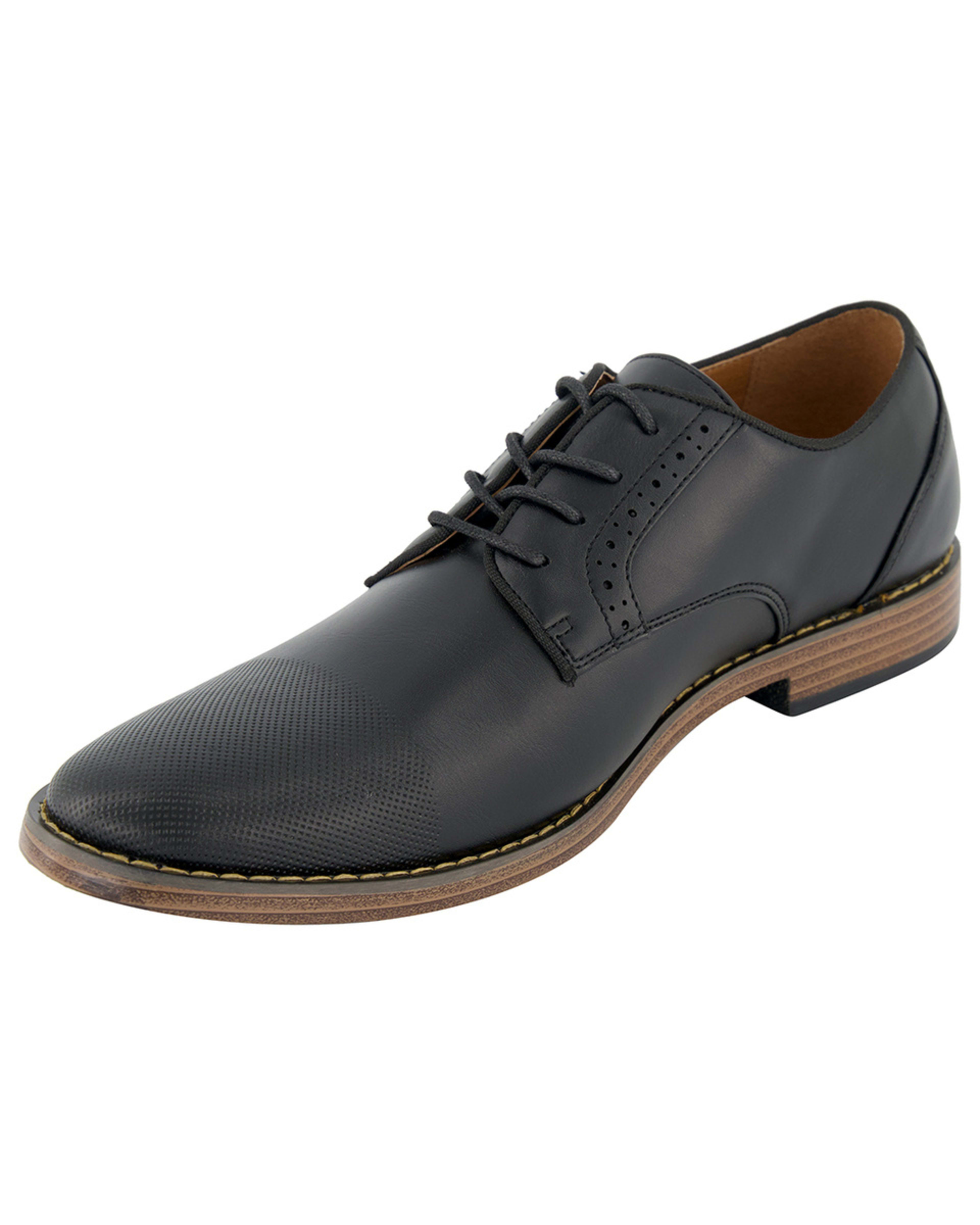 3 Burnished Toe Dress Shoes BLACK, 3 of 5
