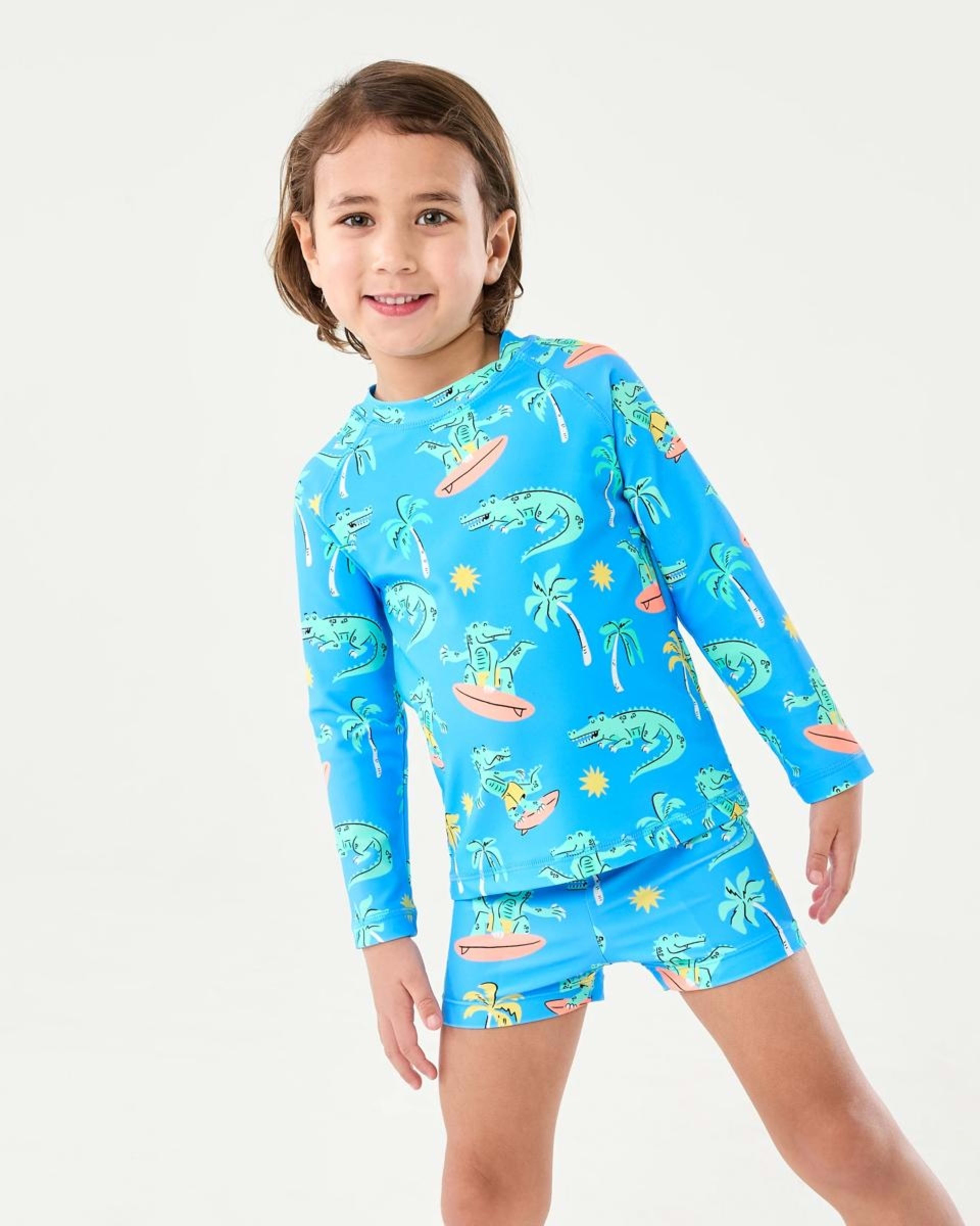 1 Long Sleeve Swim Set BLUE SURF CROC, 1 of 5