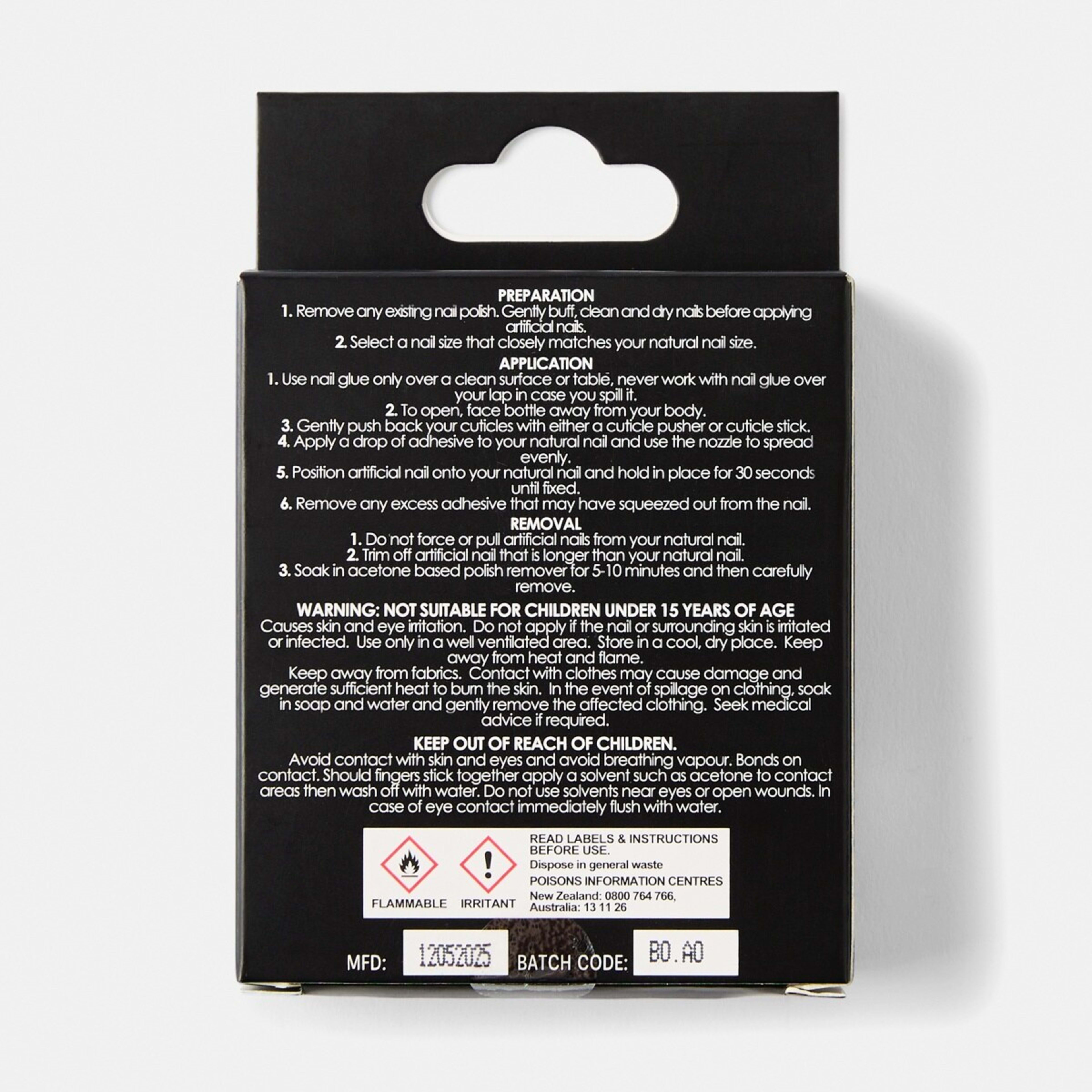 2 OXX Cosmetics 24 Pack Artificial Nails with Adhesive - Stiletto Shape, 3D Bow, 2 of 5