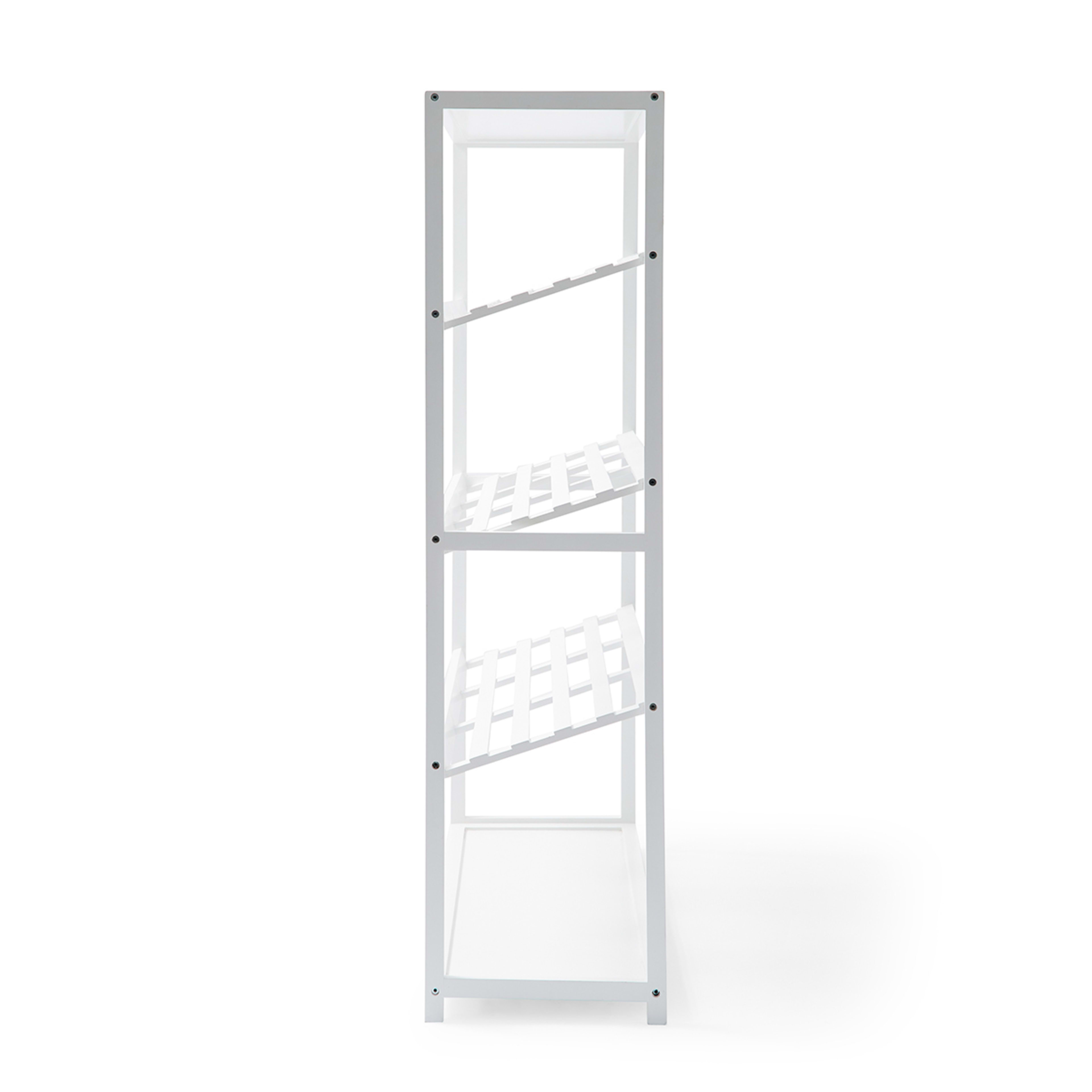 6 5 Tier White Bamboo Shoe Rack, 6 of 9