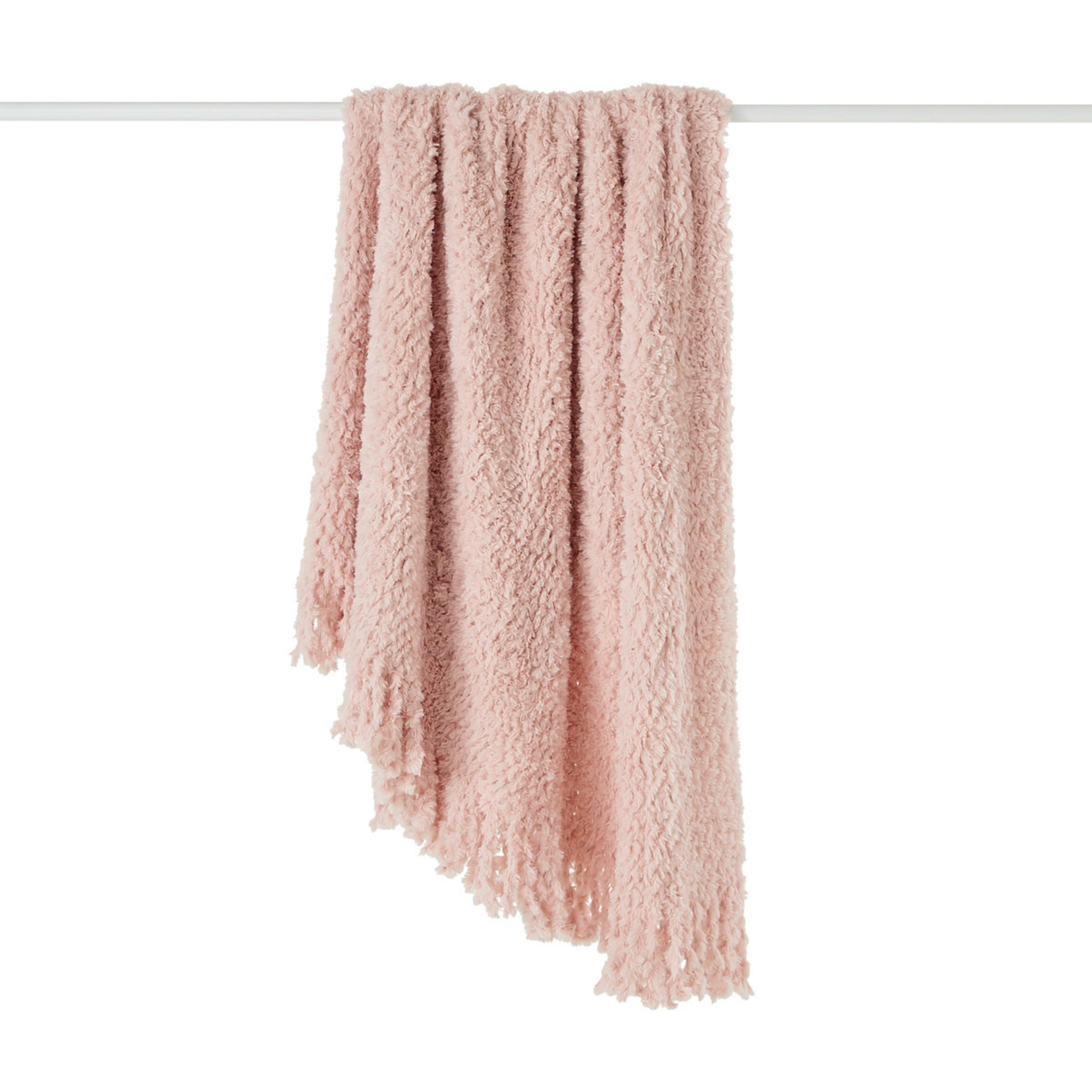 Faux Feather Yarn Throw Pink Kmart