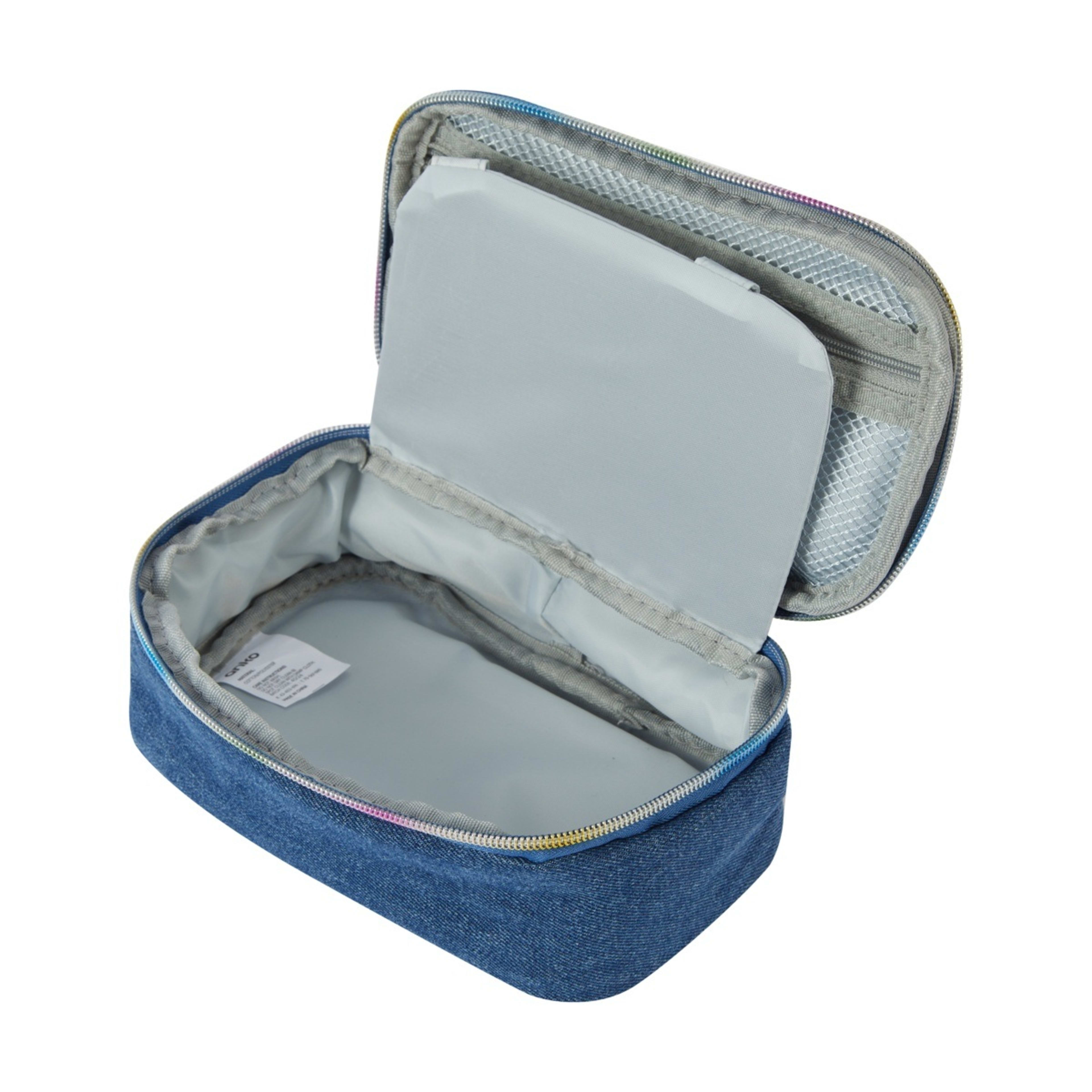 3 Pencil Case Zip Top - Denim, 3 of 5
