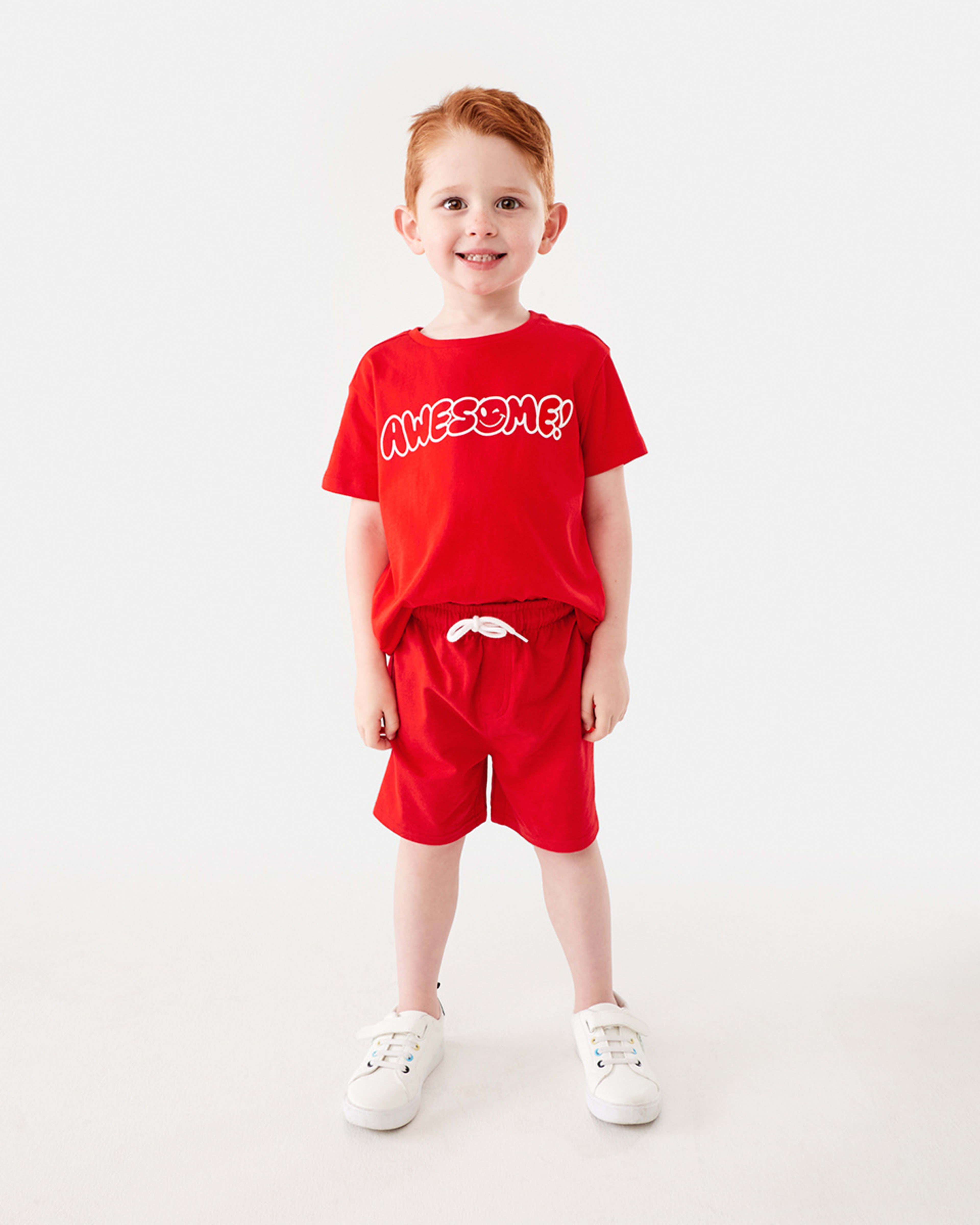 5 Cotton Knit Shorts Flame Red, 5 of 8
