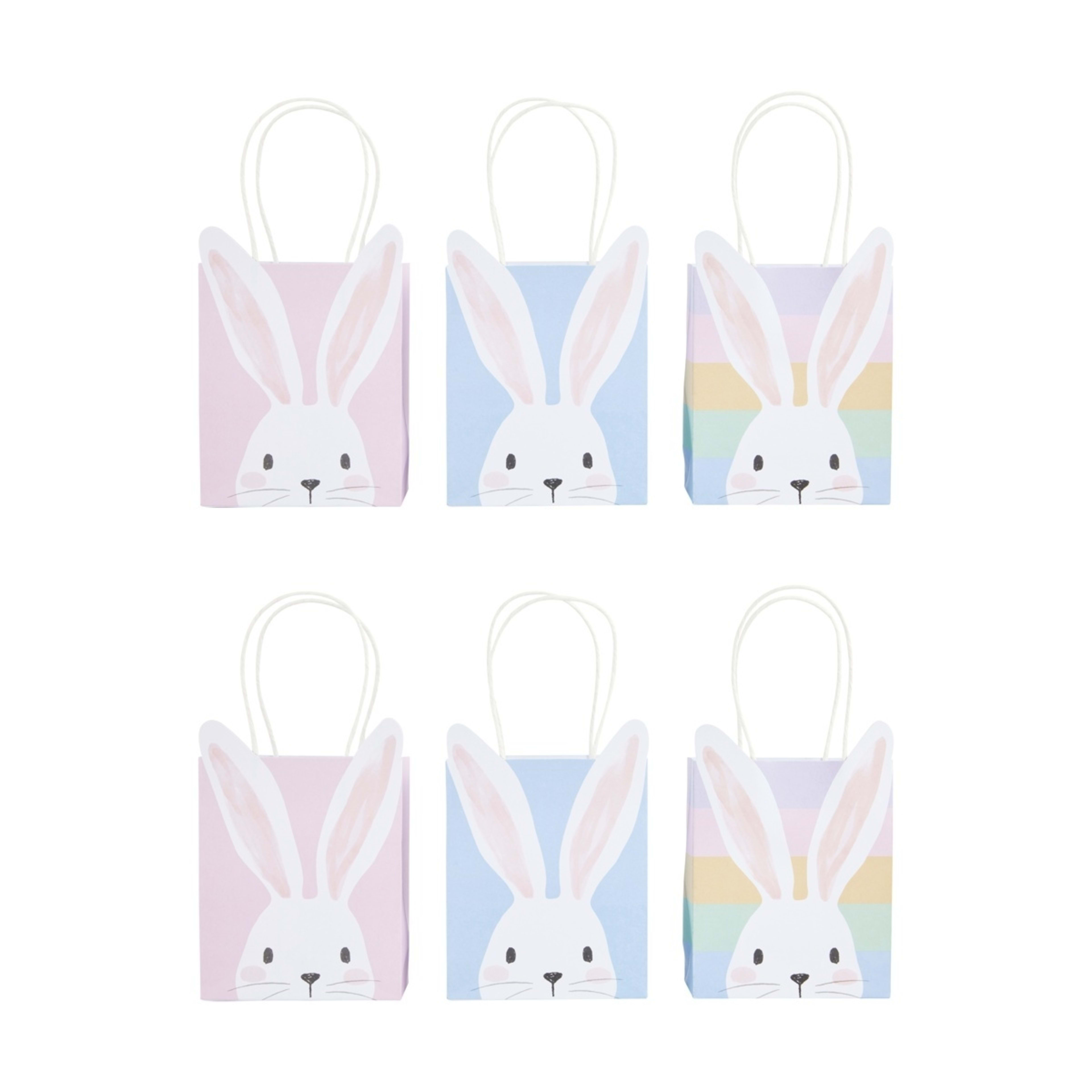 1 6 Pack Easter Bunny Loot Bags, 1 of 7