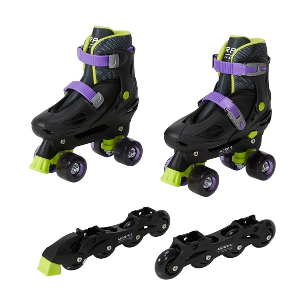 kmart.com.au | Inline and Roller Combo Skates - Black, Size 3 to 6