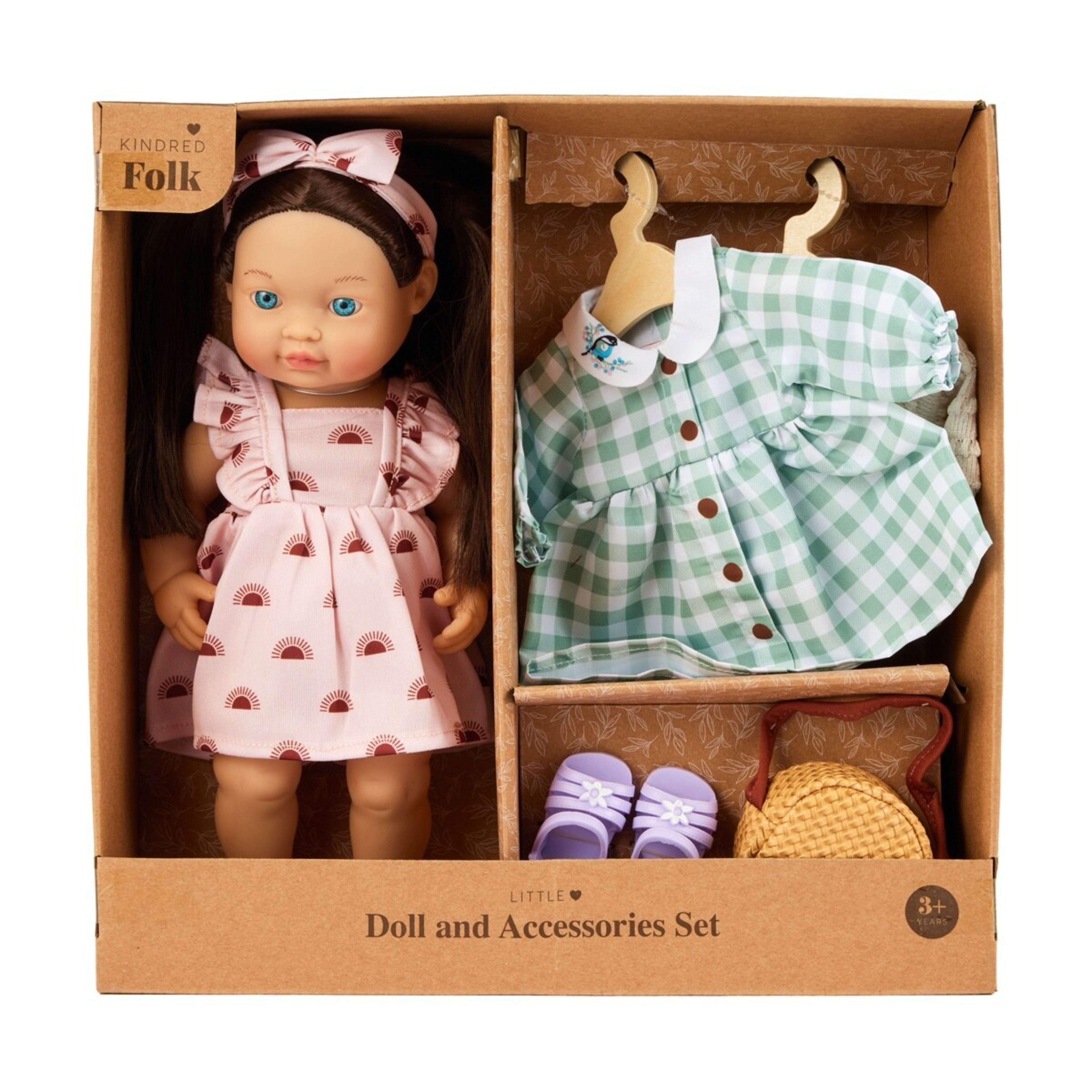 1 Kindred Folk Little Doll and Accessories Set, 1 of 10