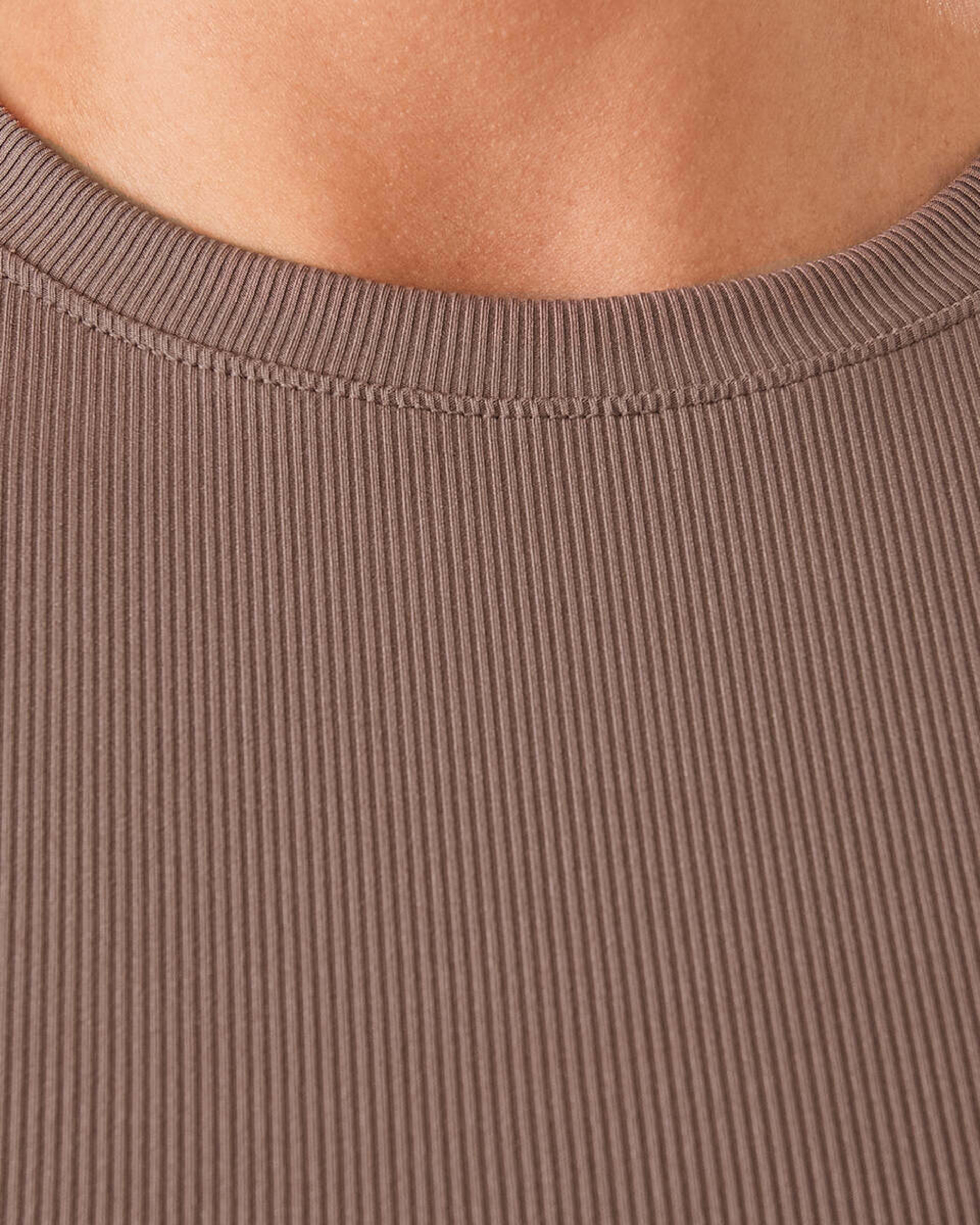 5 Active Womens Rib T-shirt Wd Taupe, 5 of 6