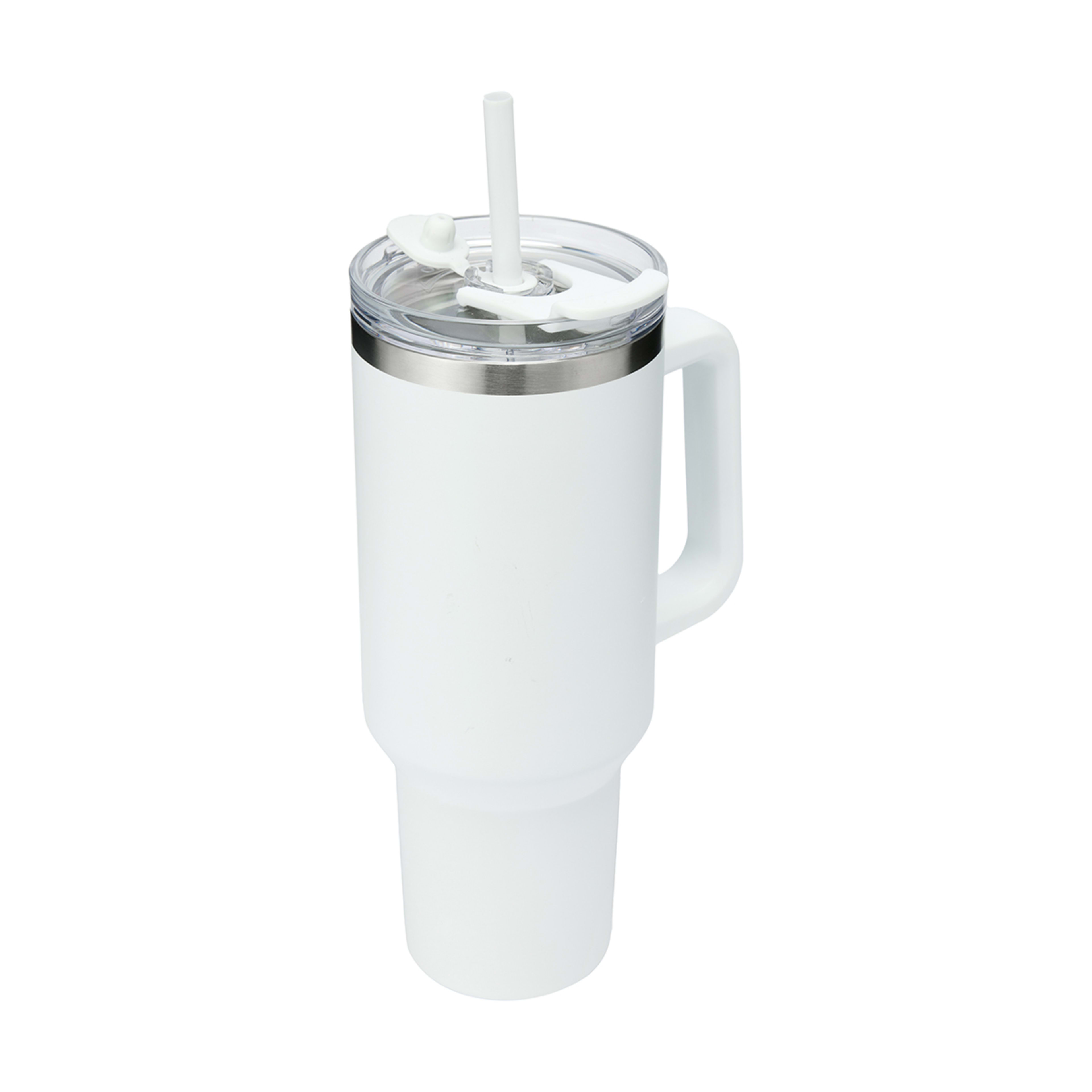 1.18L White Jumbo Tumbler with Handle