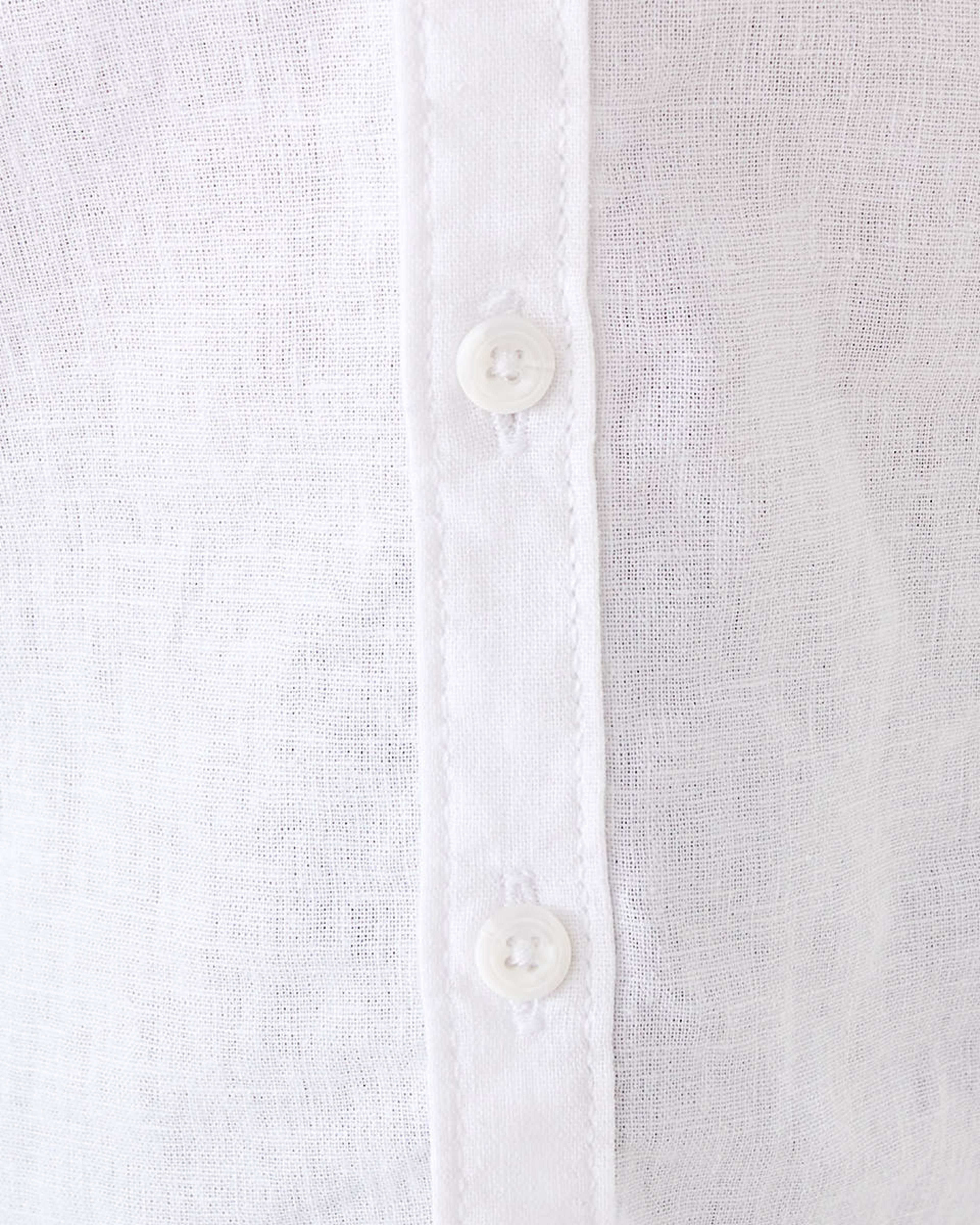 5 Long Sleeve Linen Shirt White, 5 of 9