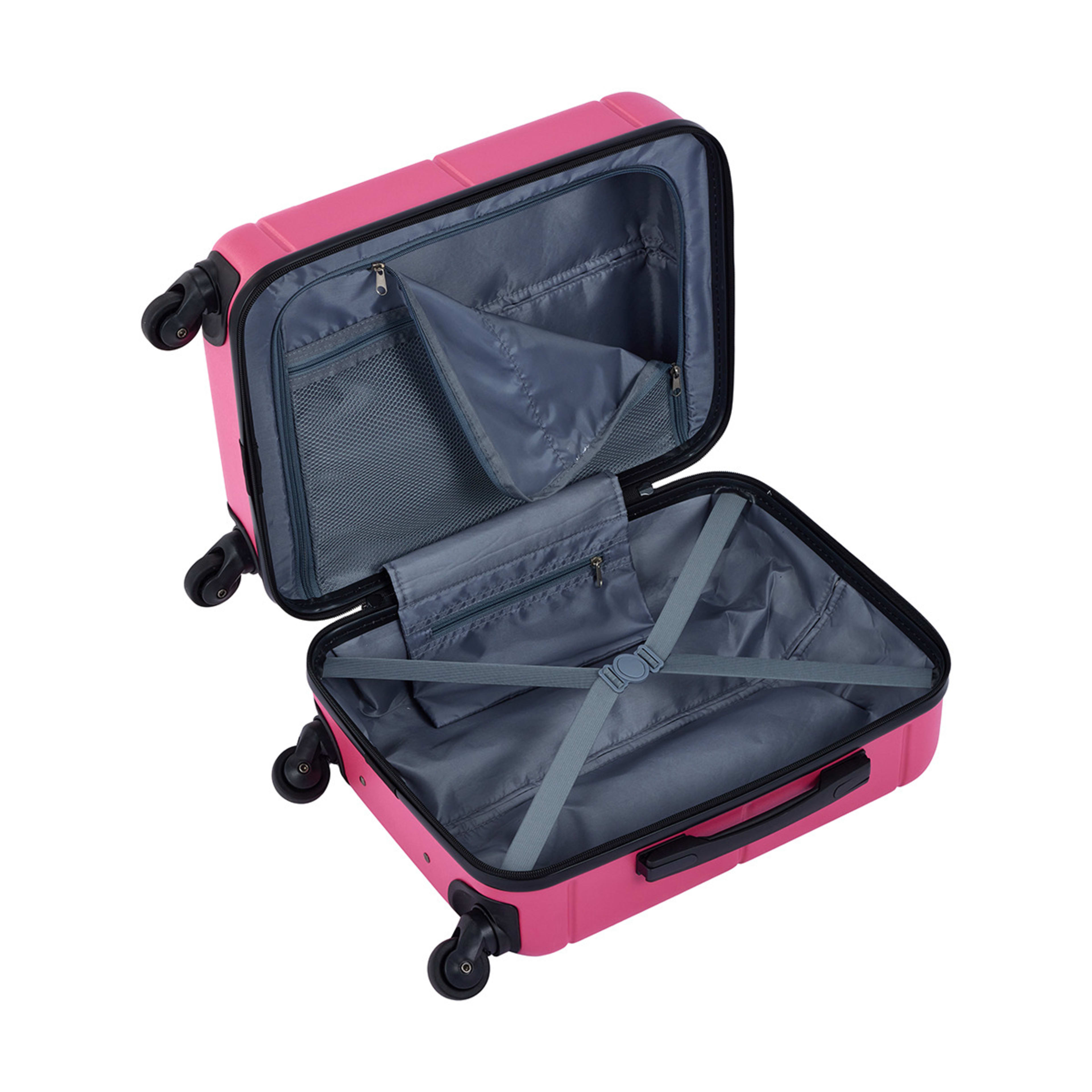 46cm Albany Hard Case 4 Wheels Hot Pink Kmart
