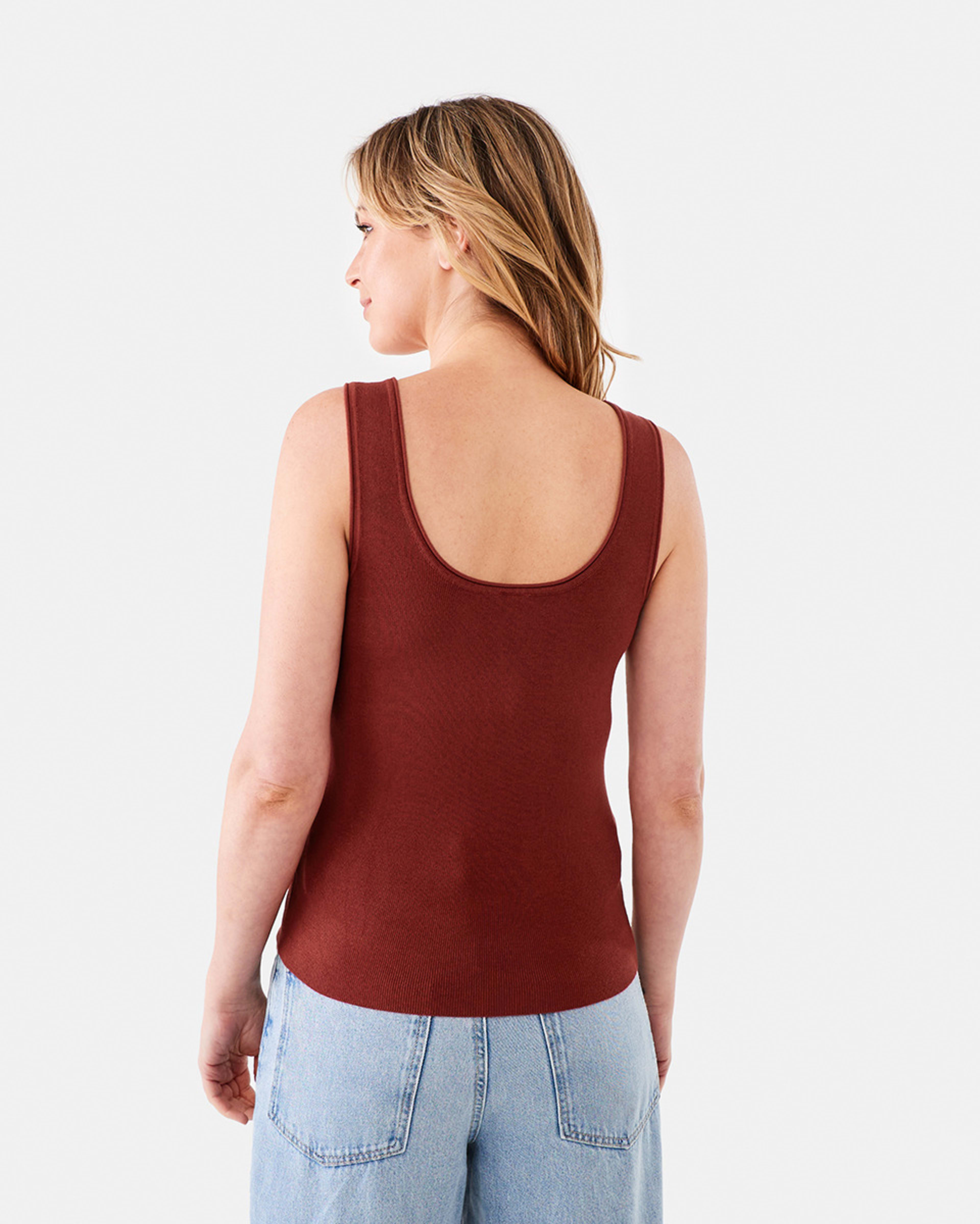 4 Sleeveless True Knit Scoop Neck Tank Copper, 4 of 7