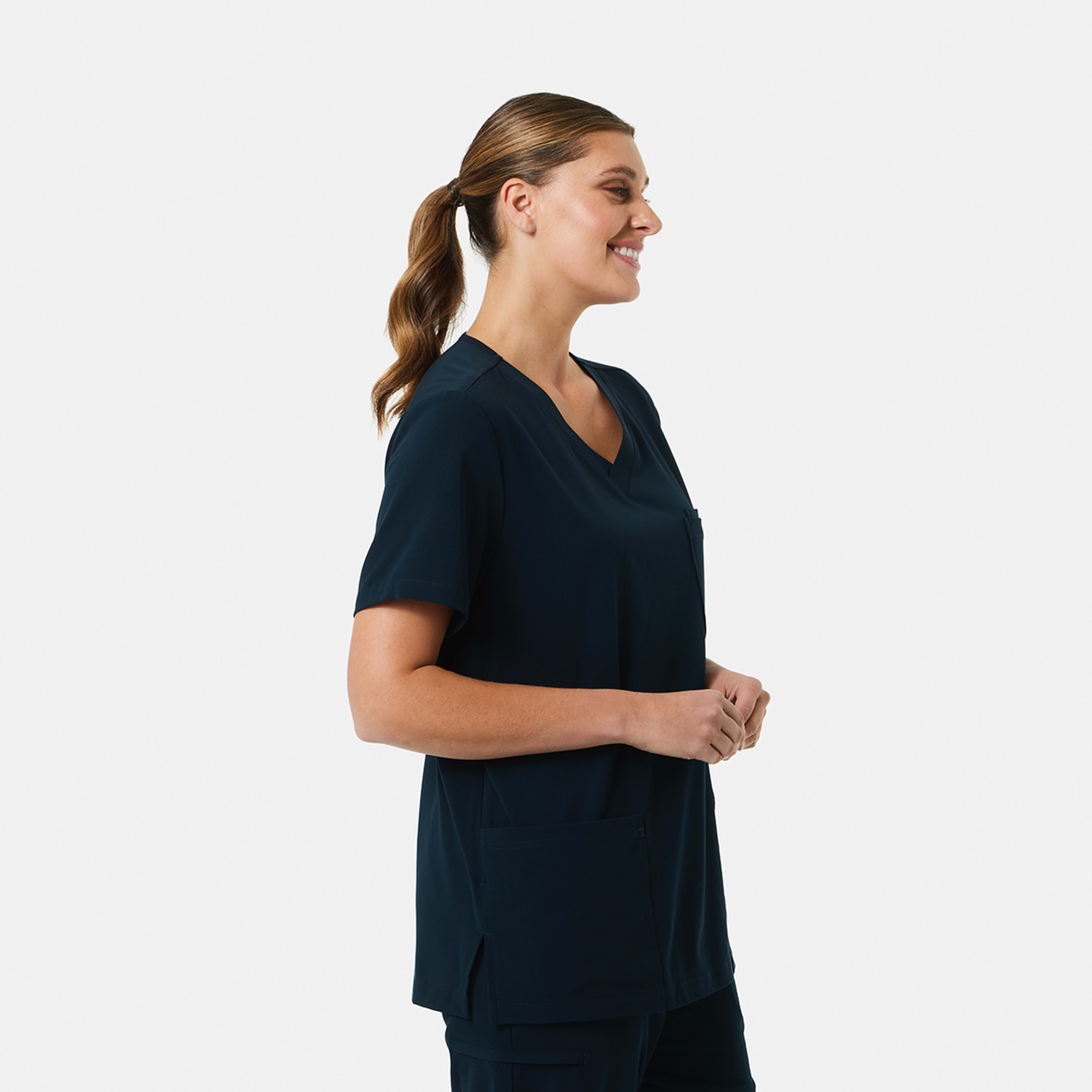 3 Work Short Sleeve Scrub Top Parisian Night, 3 of 9