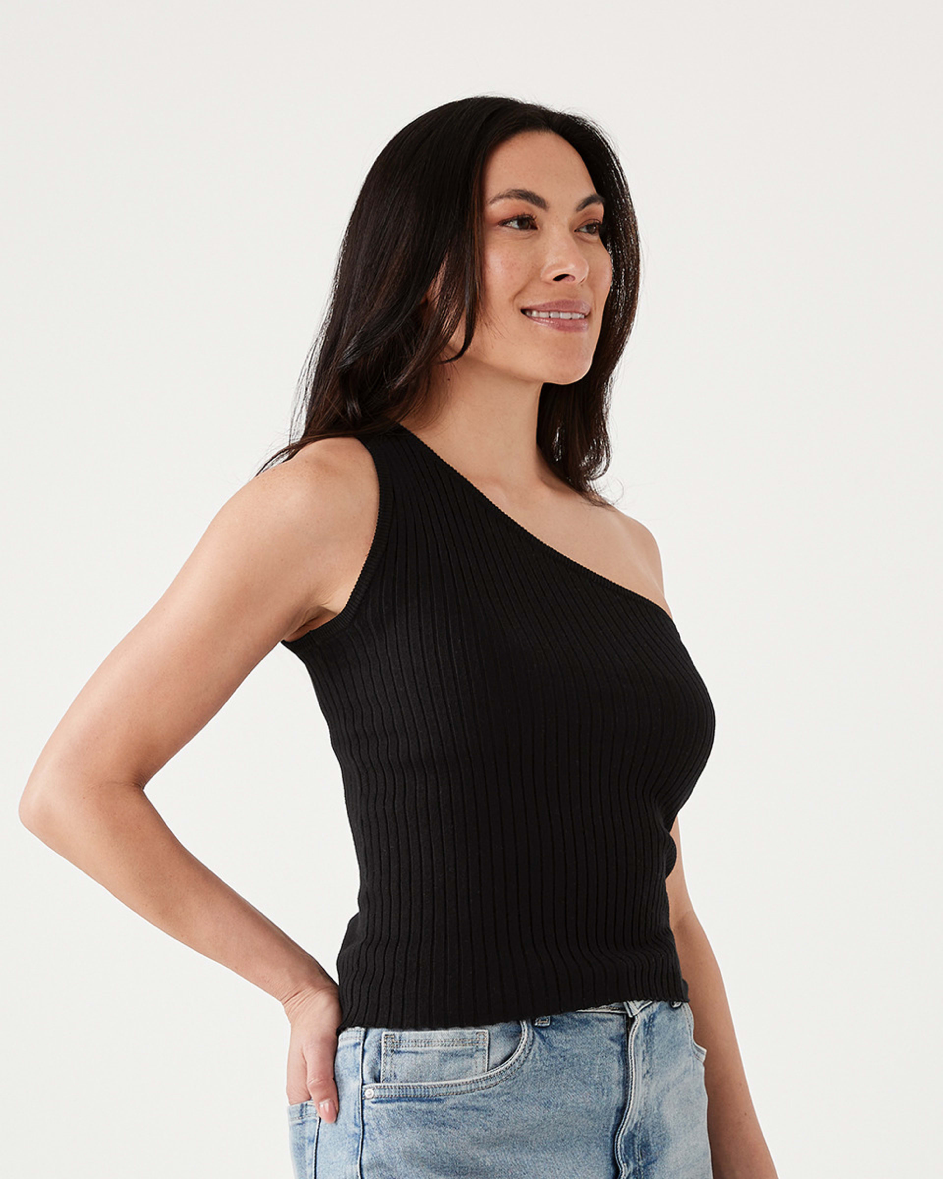 Sleeveless One Shoulder True Knit Top Kmart