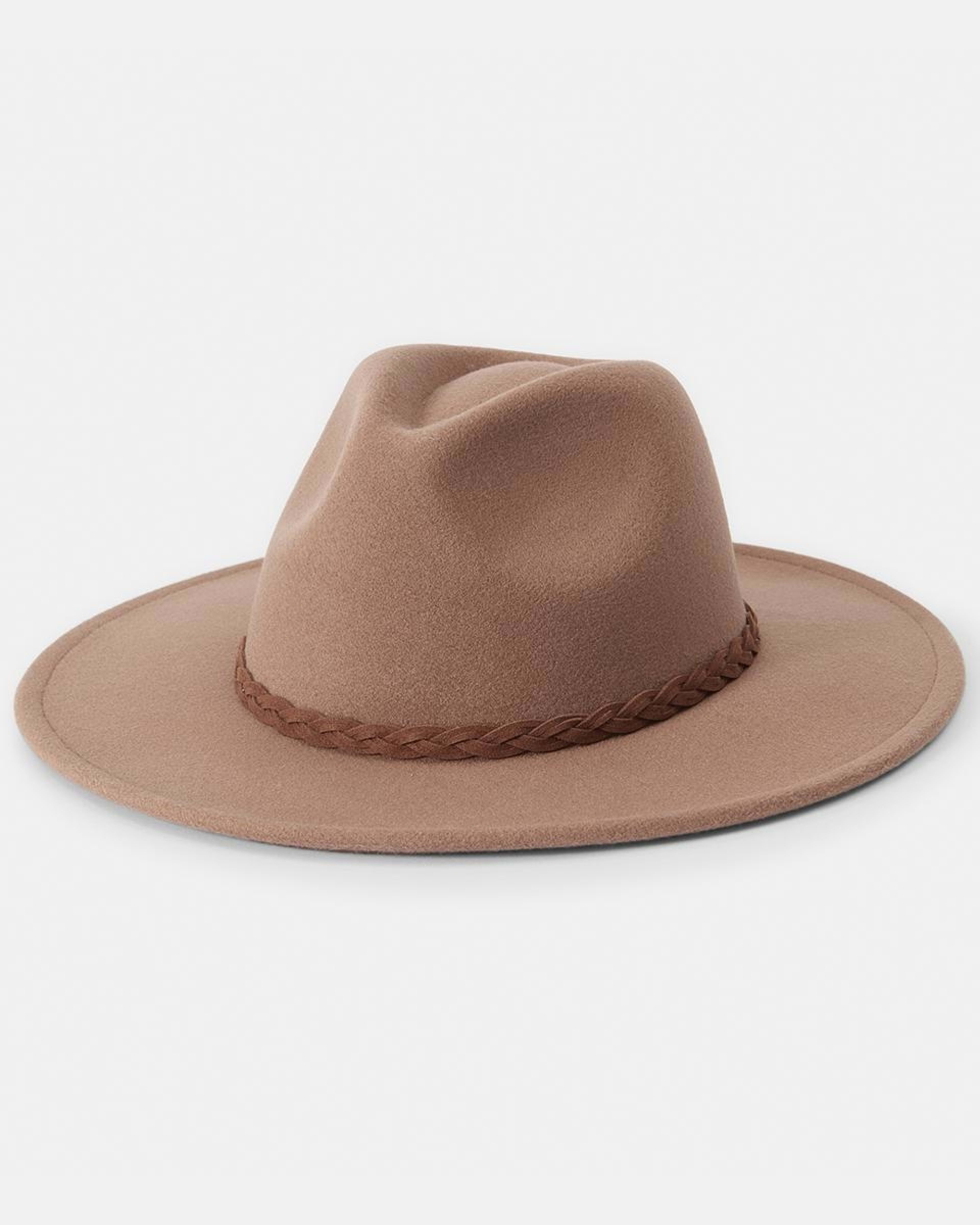 1 Fedora Hat with Statement Band Choc Braid, 1 of 4