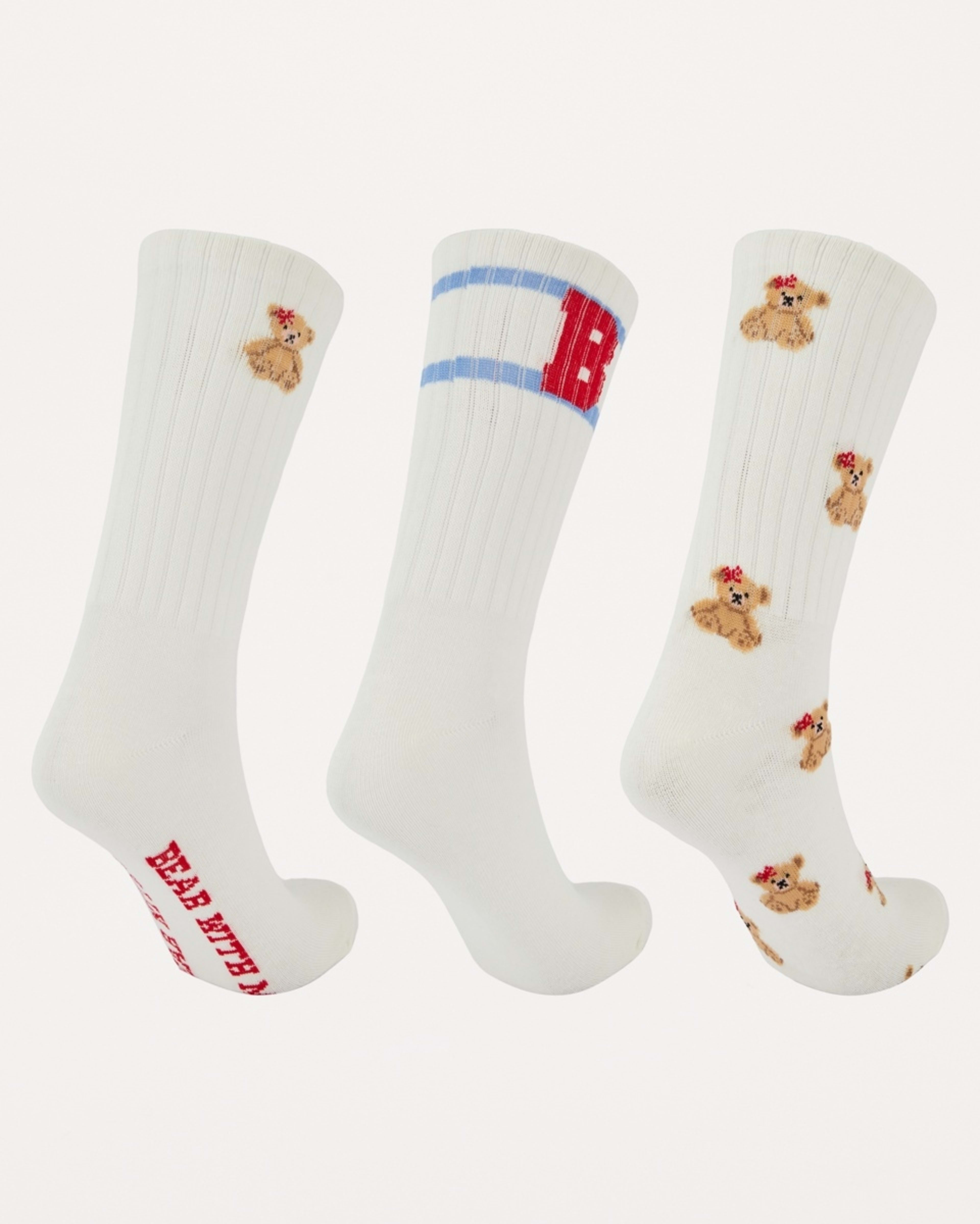 2 3 Pack Printed Crew Socks BEARS, 2 of 3
