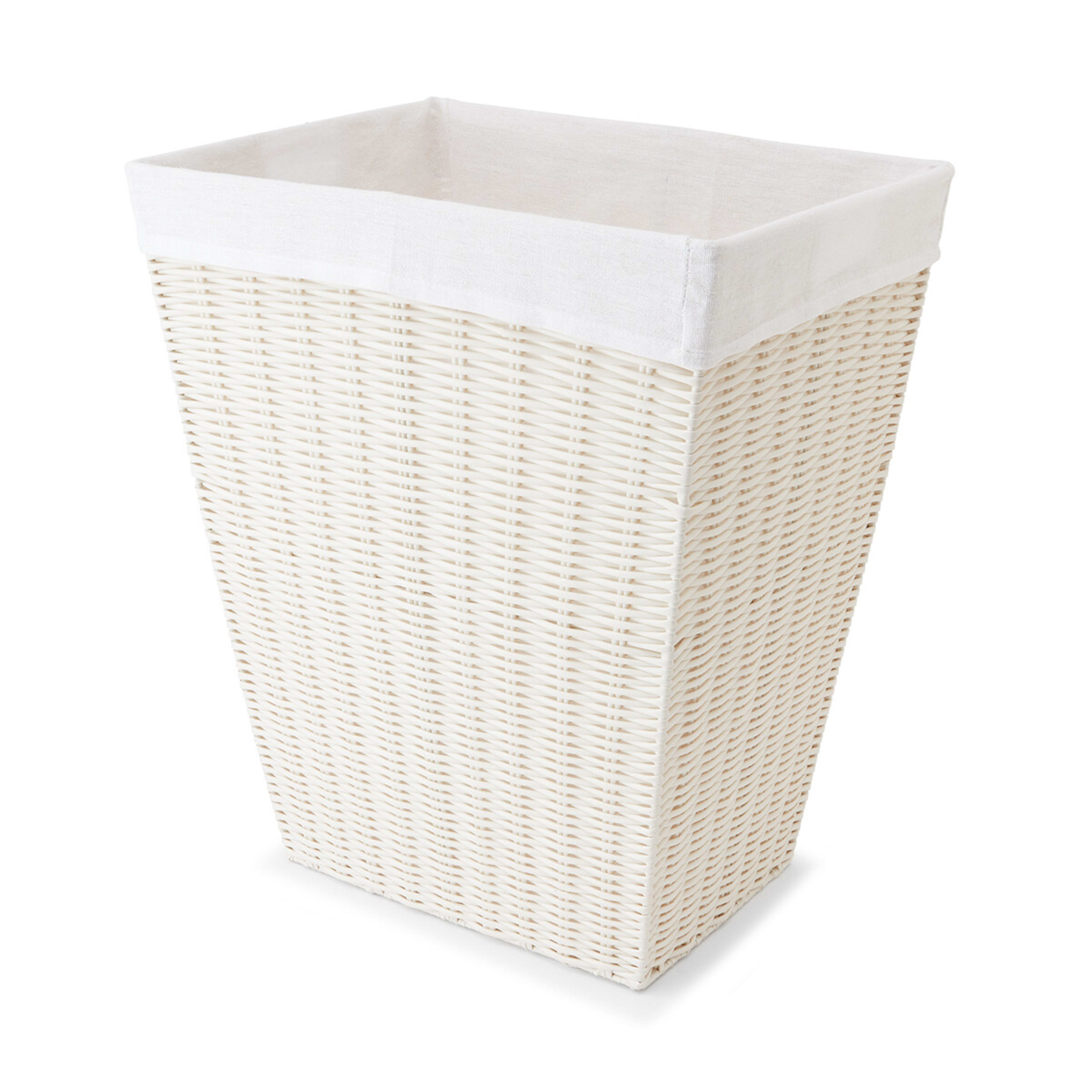 2 Rattan Look Hamper with Liner - White, 2 of 7