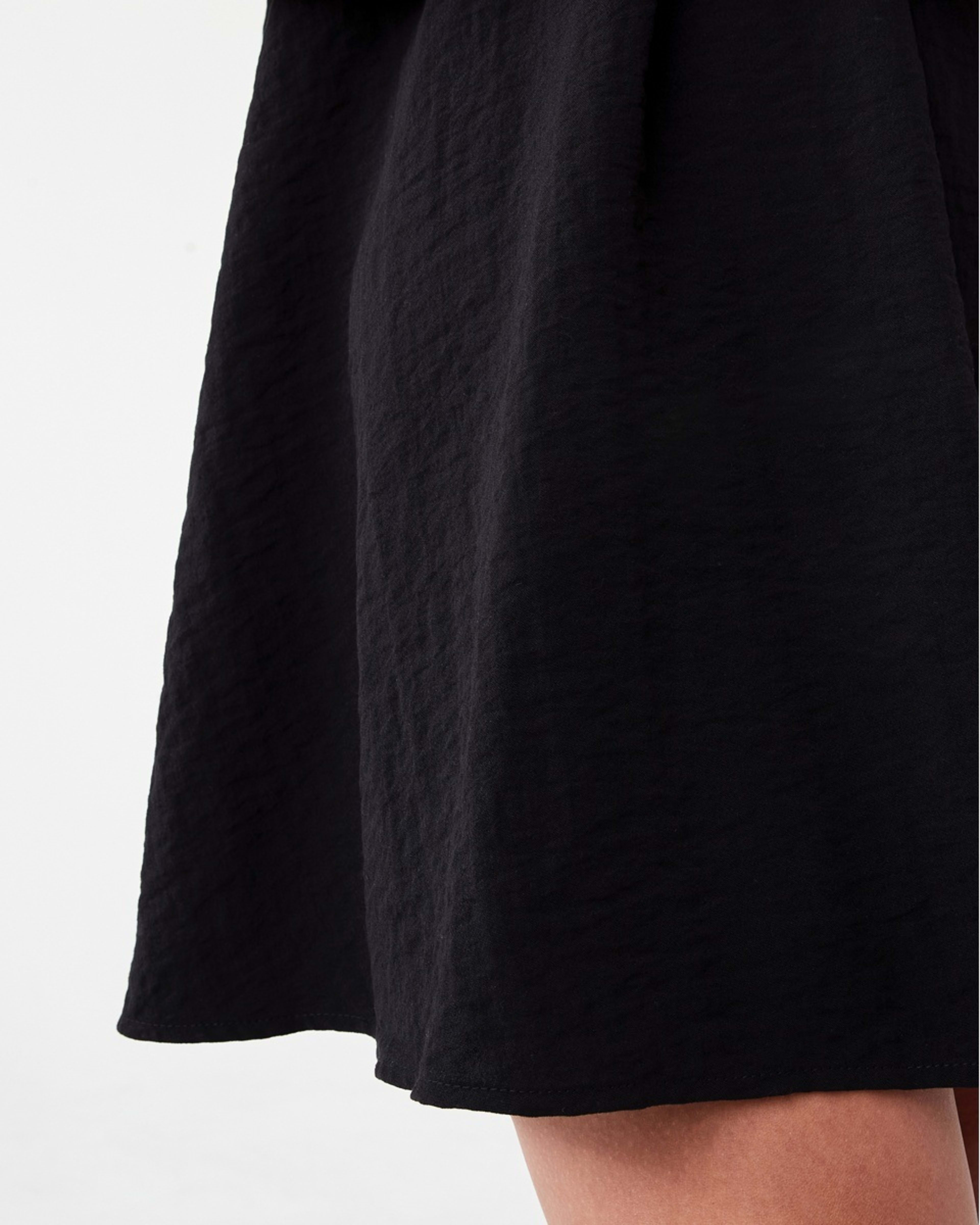 6 Sleeveless Textured Mini Dress Black, 6 of 8