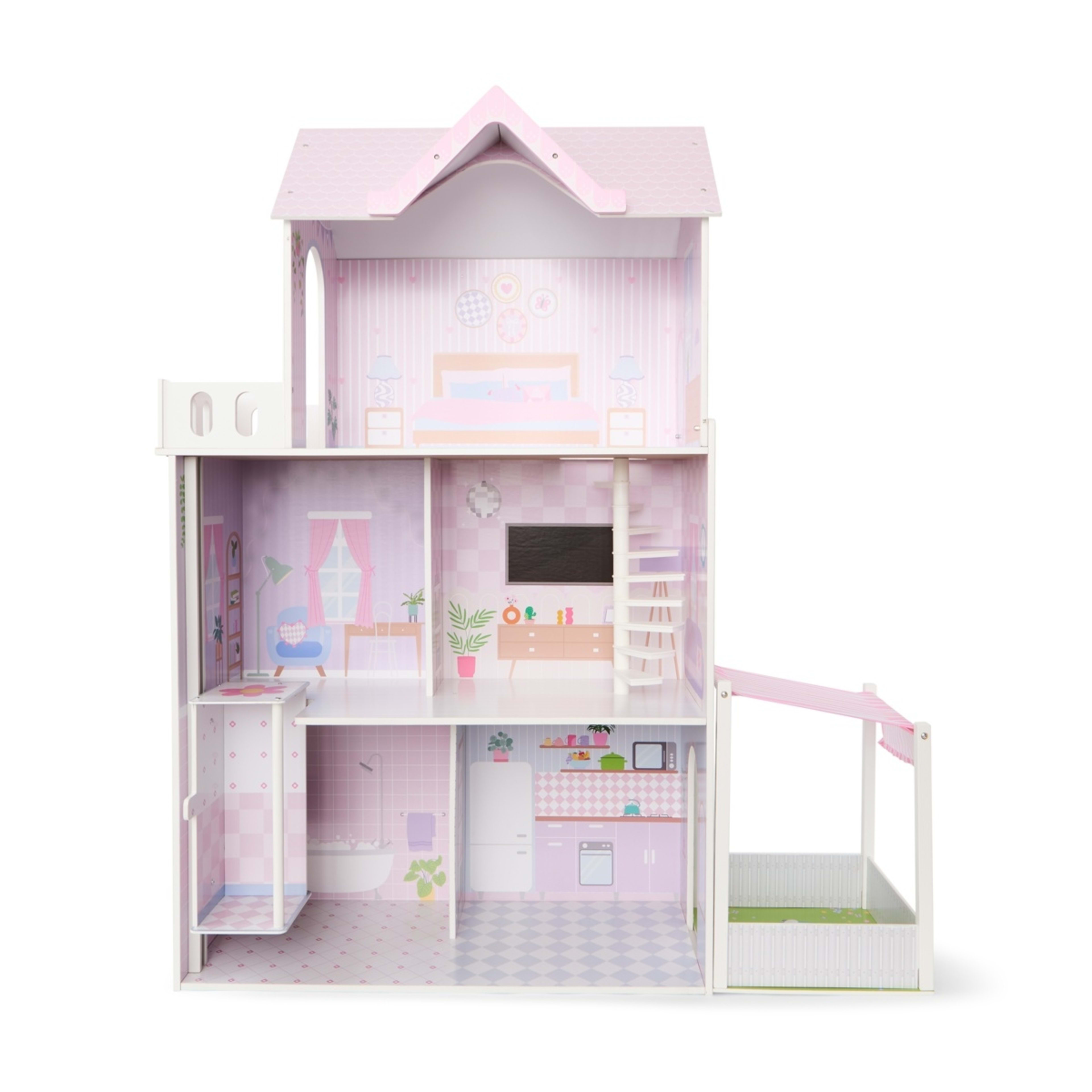 2 21 Piece Wooden Fashion Dollhouse, 2 of 10