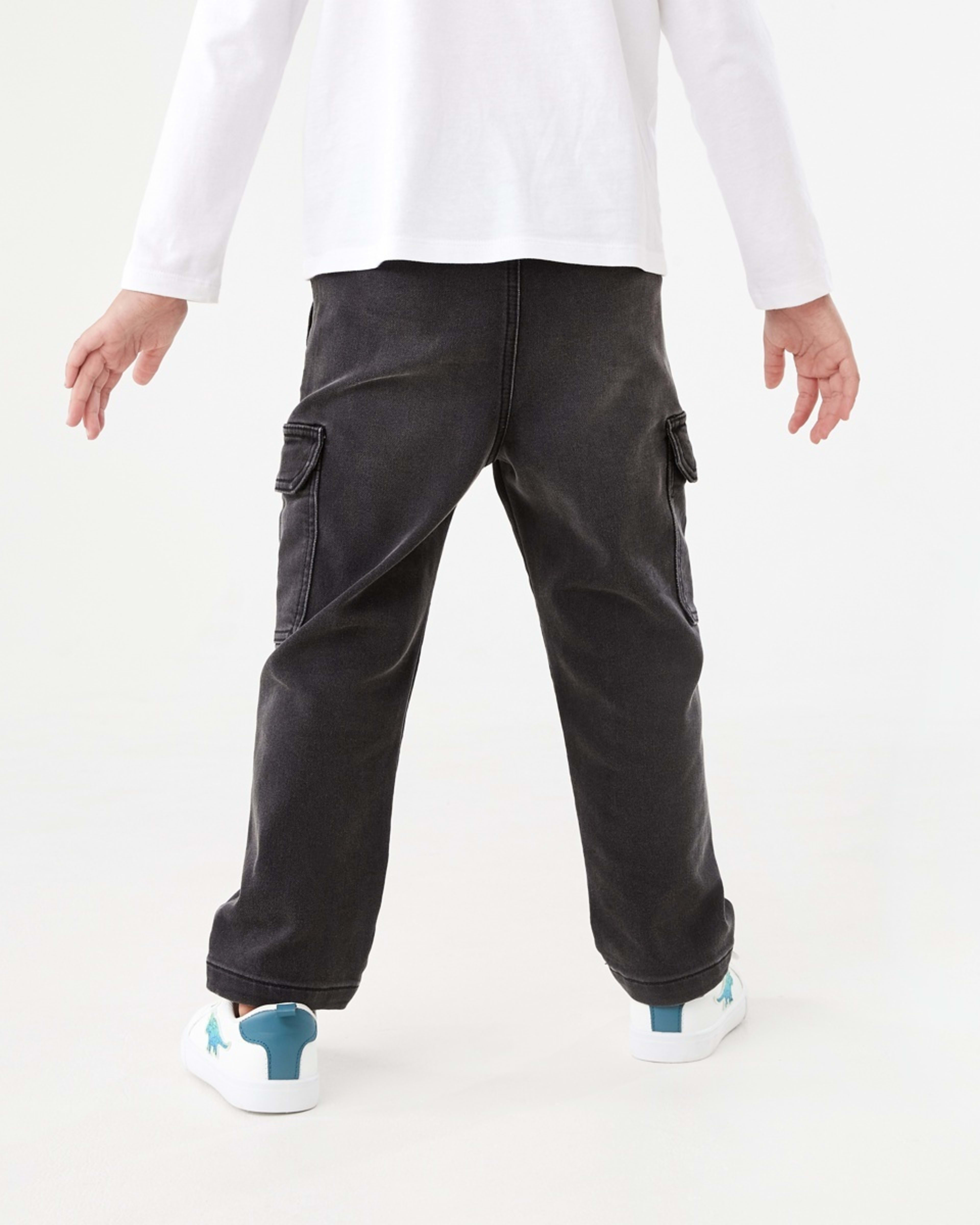 2 Denim Cargo Pants BLACK WASH, 2 of 9