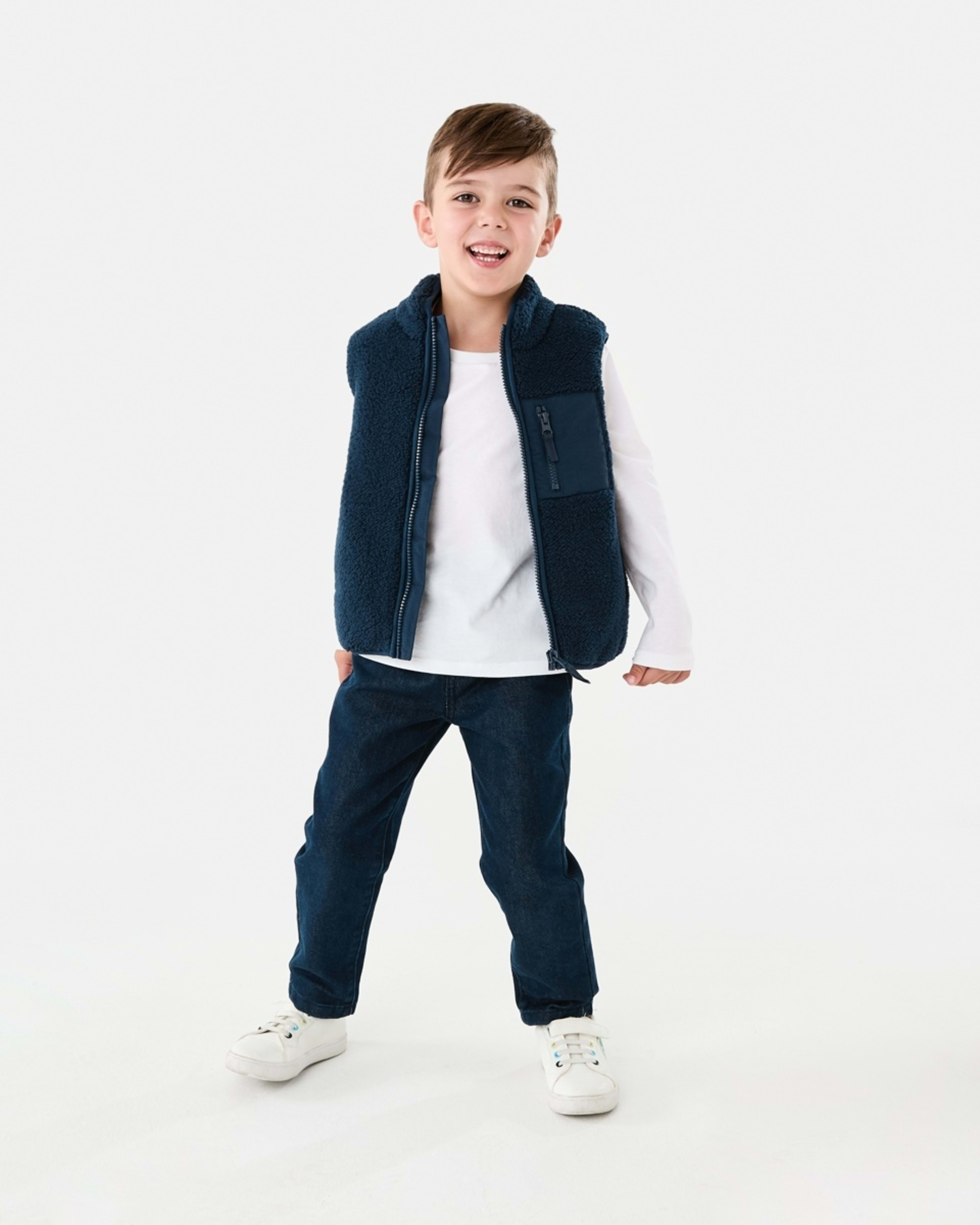 6 Sherpa Vest Dress Navy, 6 of 10
