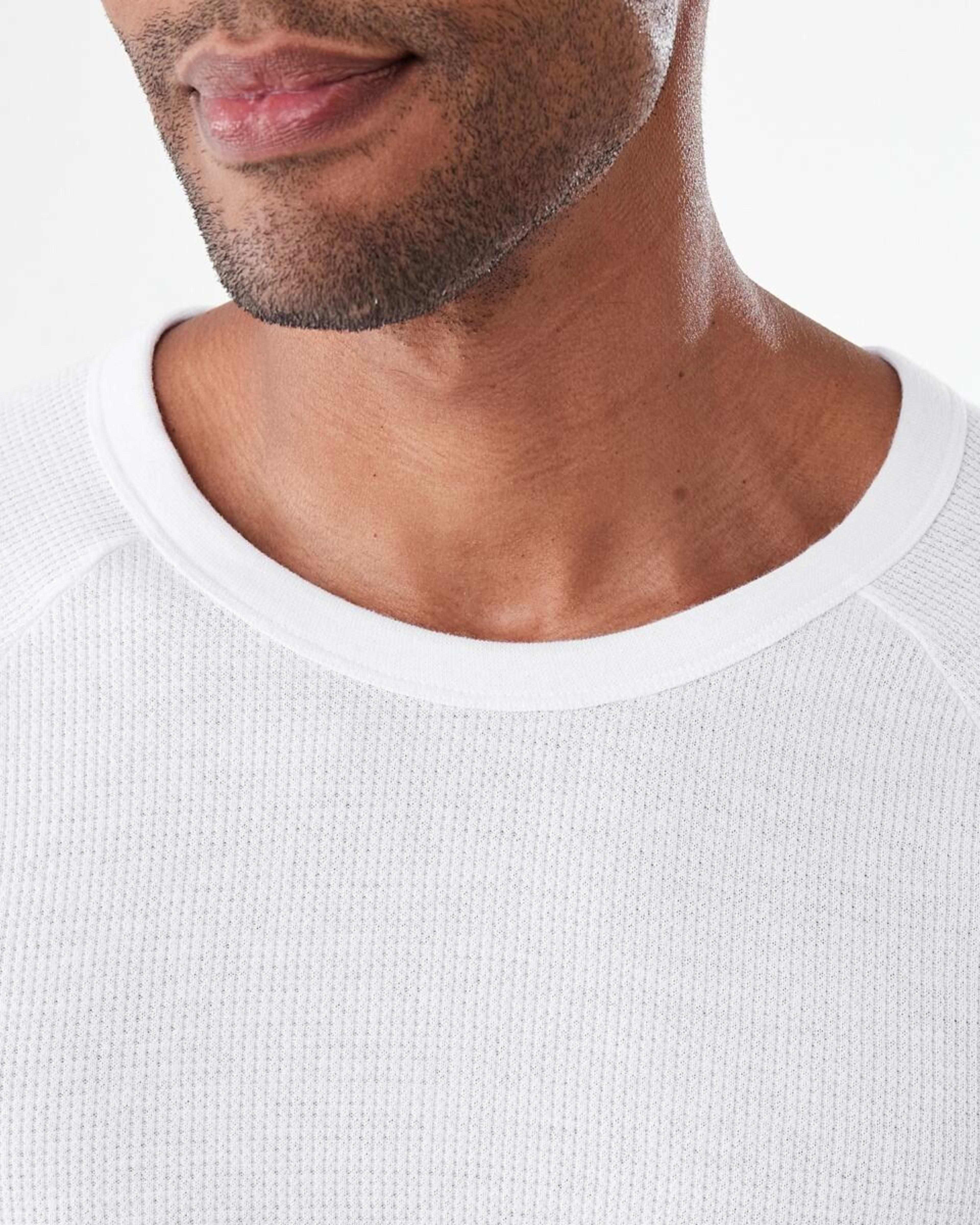5 Long Sleeve Mini Waffle Thermal Top White, 5 of 5