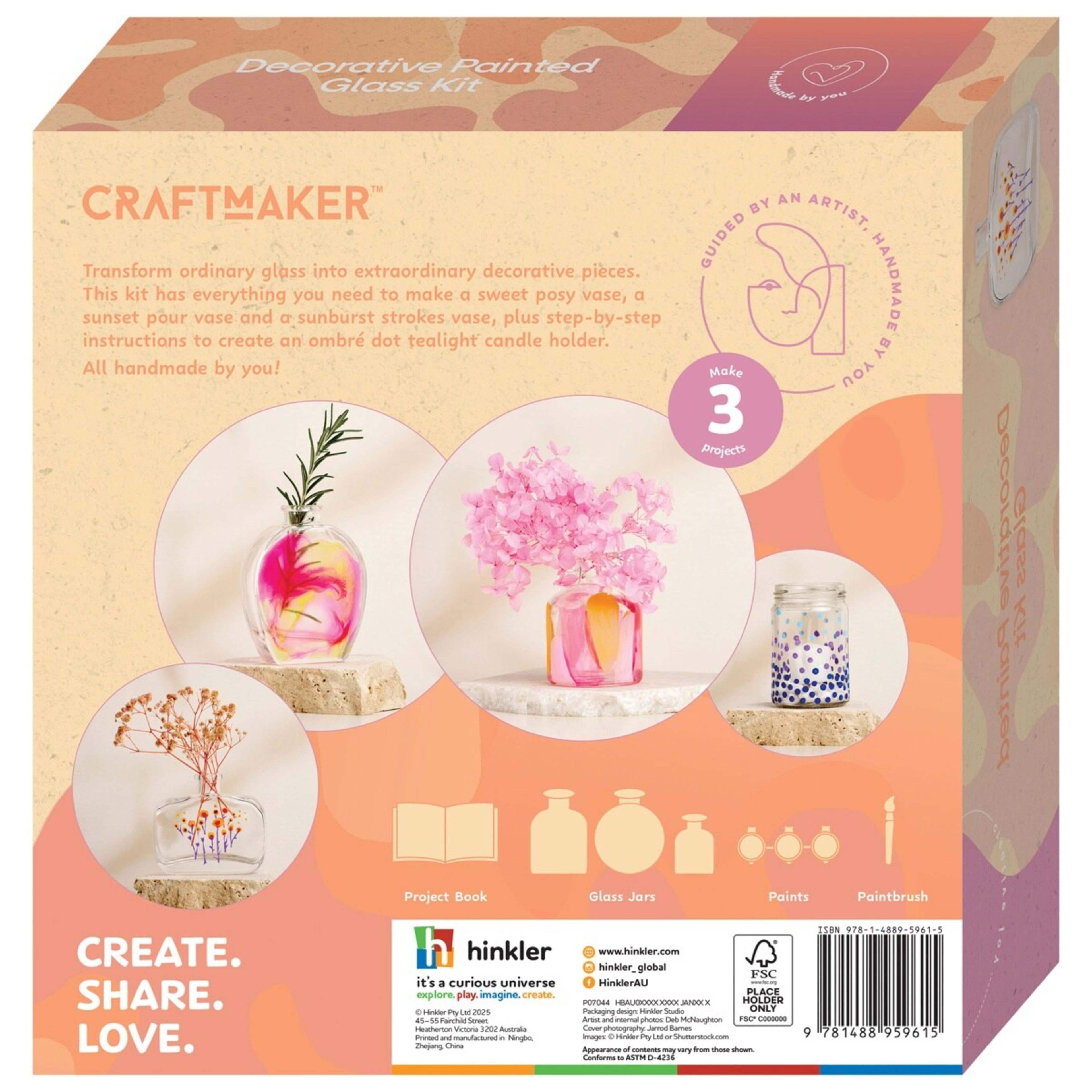 2 Craft Maker Decorative Painted Glass Kit, 2 of 7