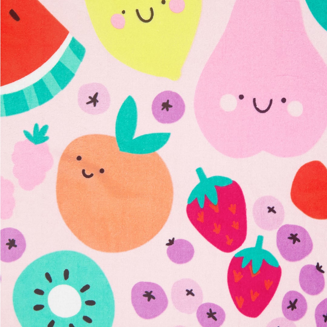 Cotton Velour Kids Beach Towel Fruits Kmart