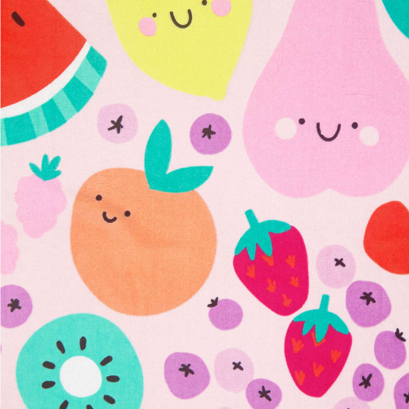 Cotton Velour Kids Beach Towel Fruits Kmart