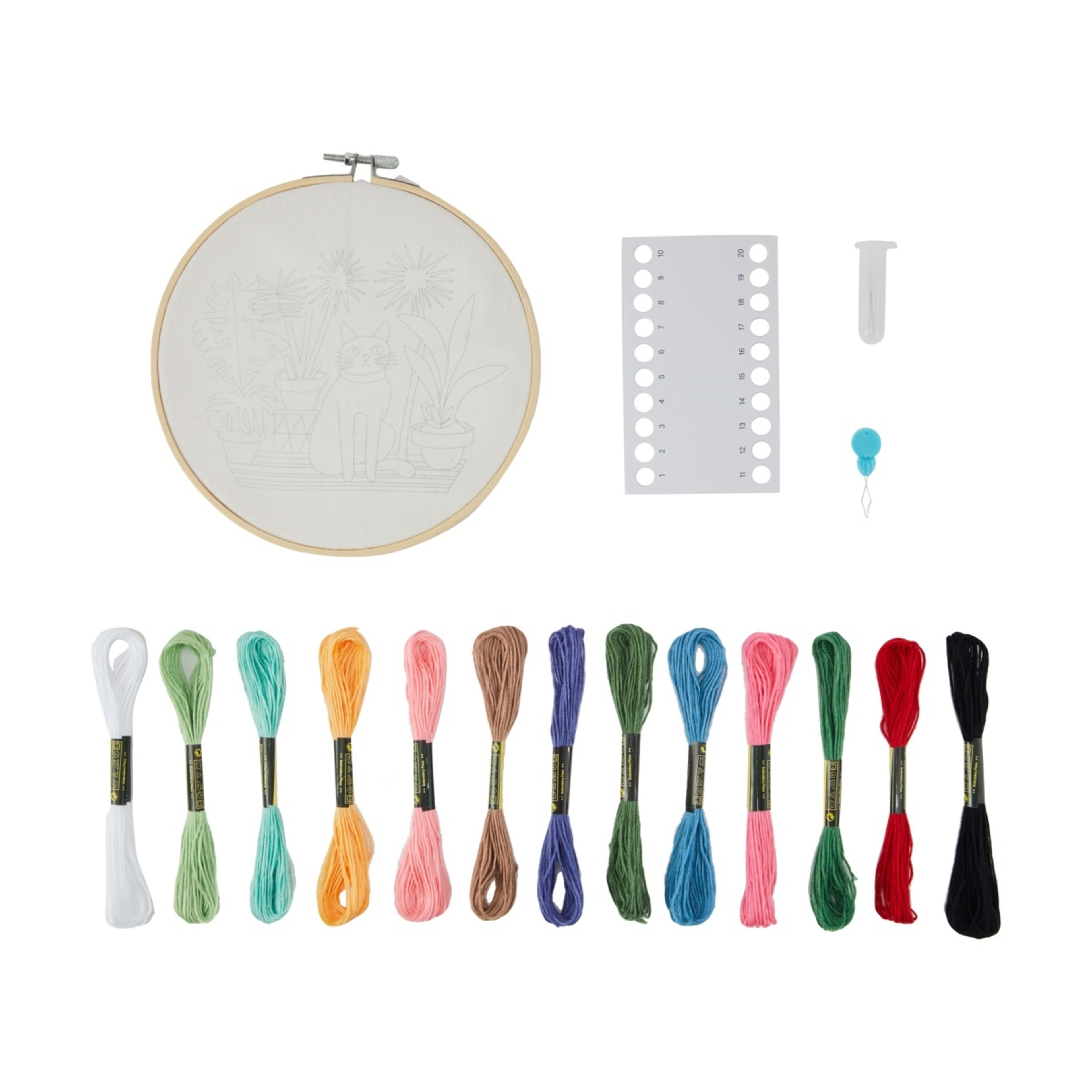 2 Cat Embroidery Kit, 2 of 3