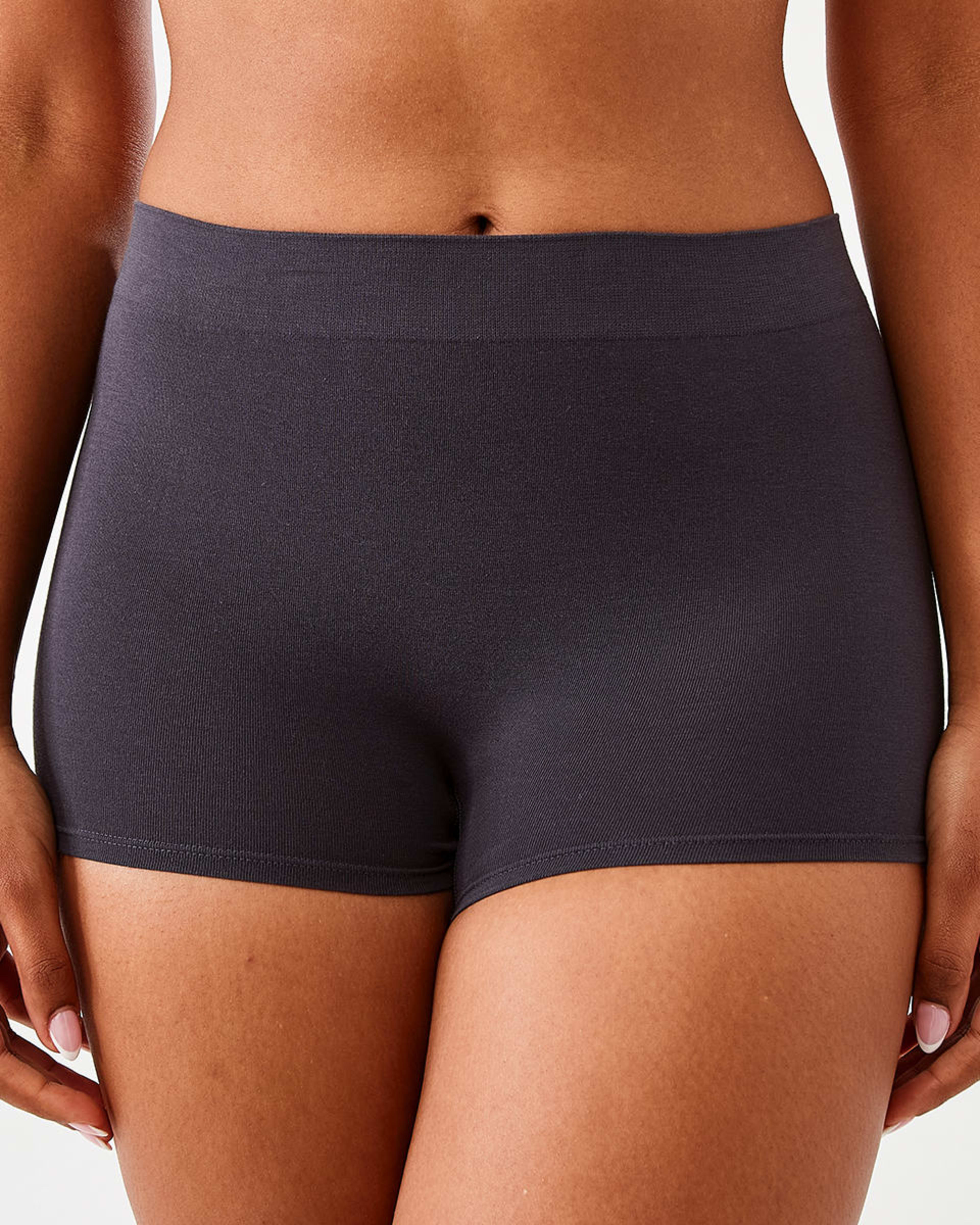 5 3 Pack Seamfree Cotton Boyleg Briefs WASHED SLATE, SEAGRASS BLUE, BRIGHT TURQUOISE, 5 of 8